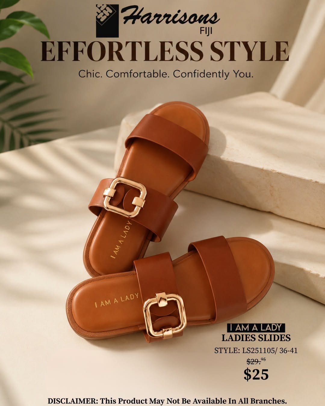 I AM A LADY Ladies Slides