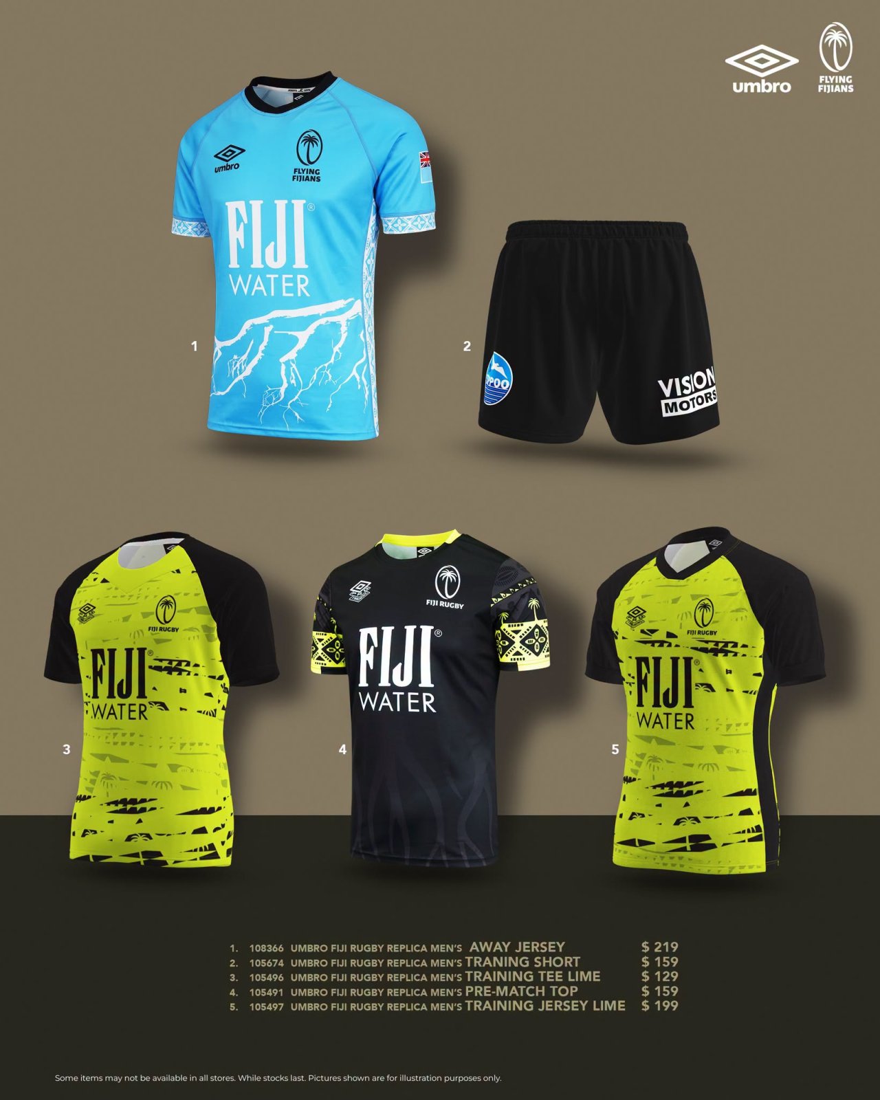 Umbro Fiji Rugby Replica Men's Collection - Page 1