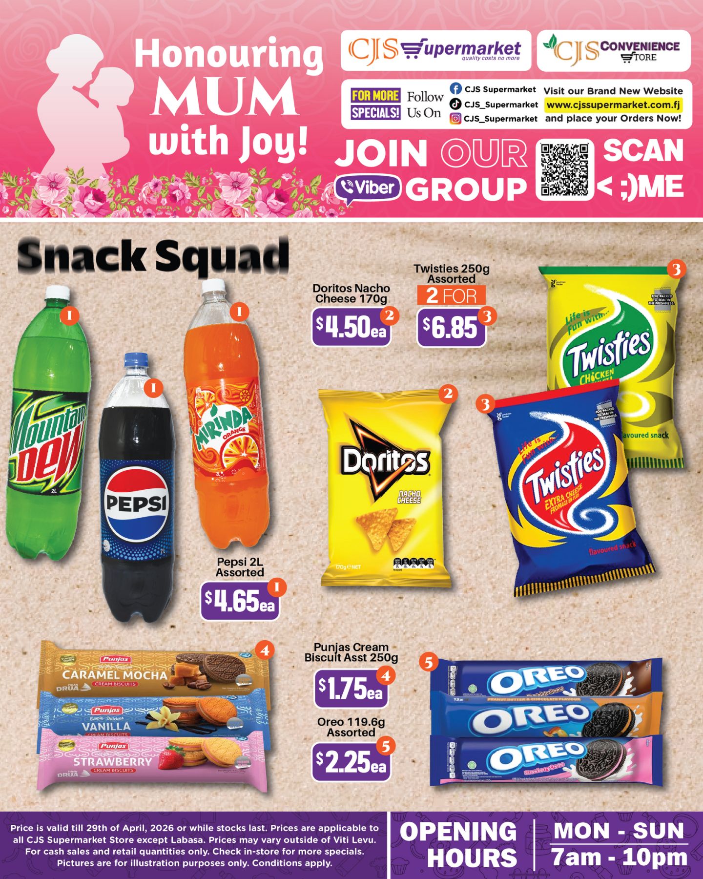 Honouring MUM with Joy - Snack Squad Specials - Page 1