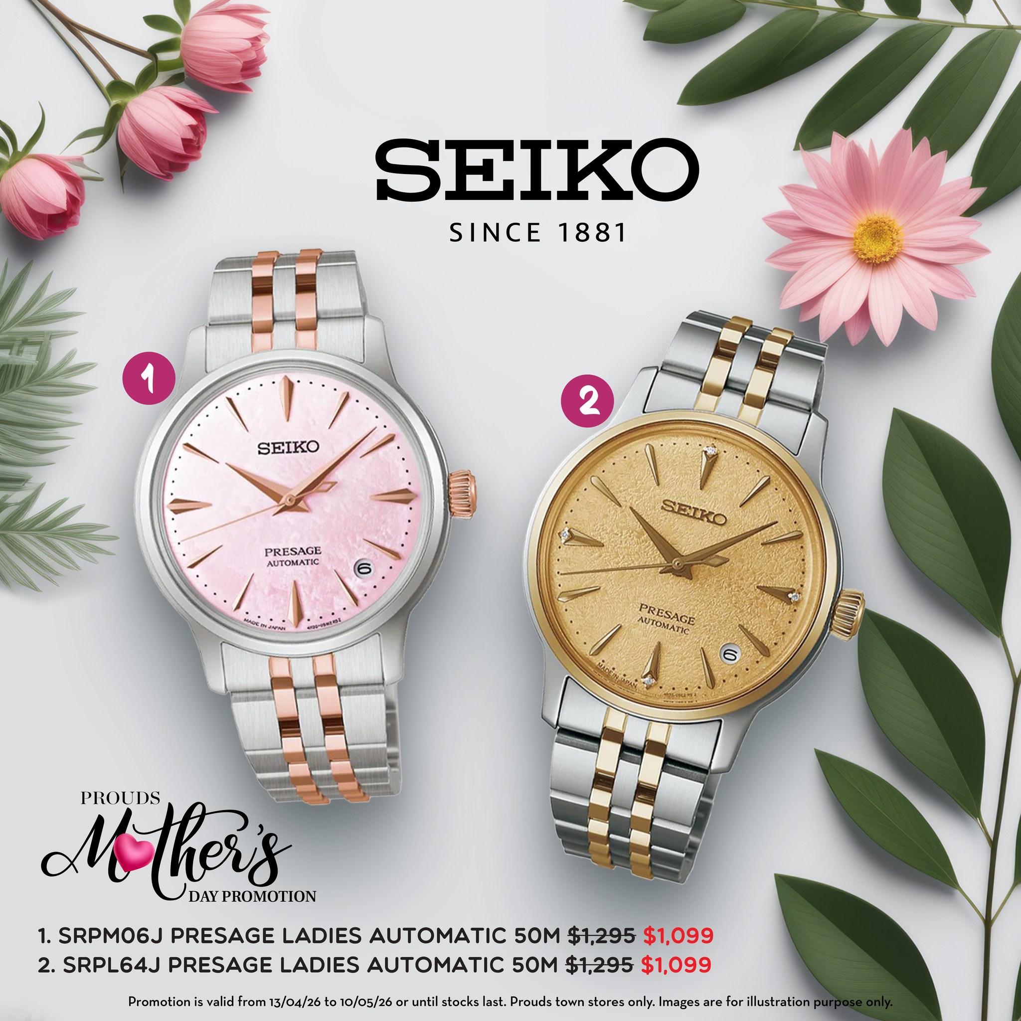 Seiko Presage Ladies Automatic Watches - Mother's Day