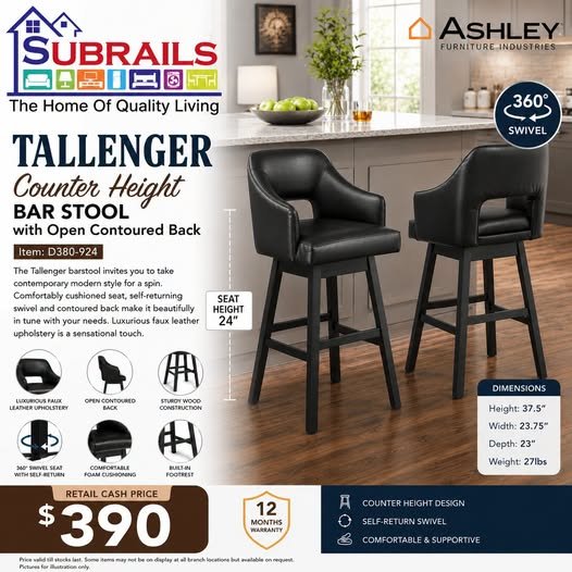 Tallenger Counter Height Bar Stool
