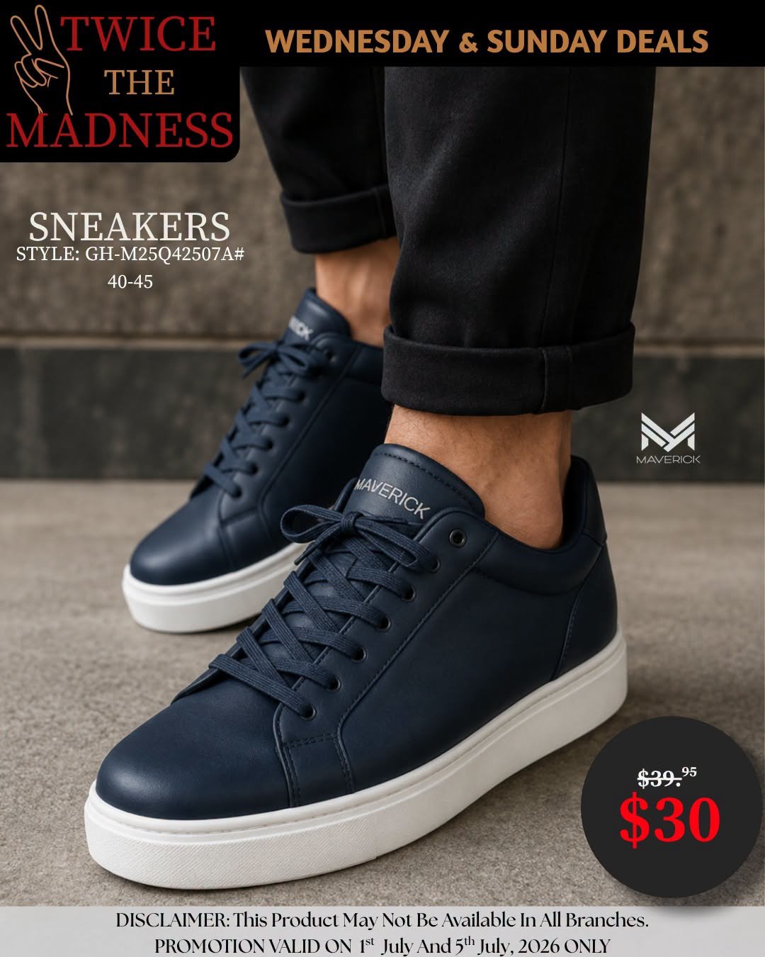 Maverick Sneakers - Navy