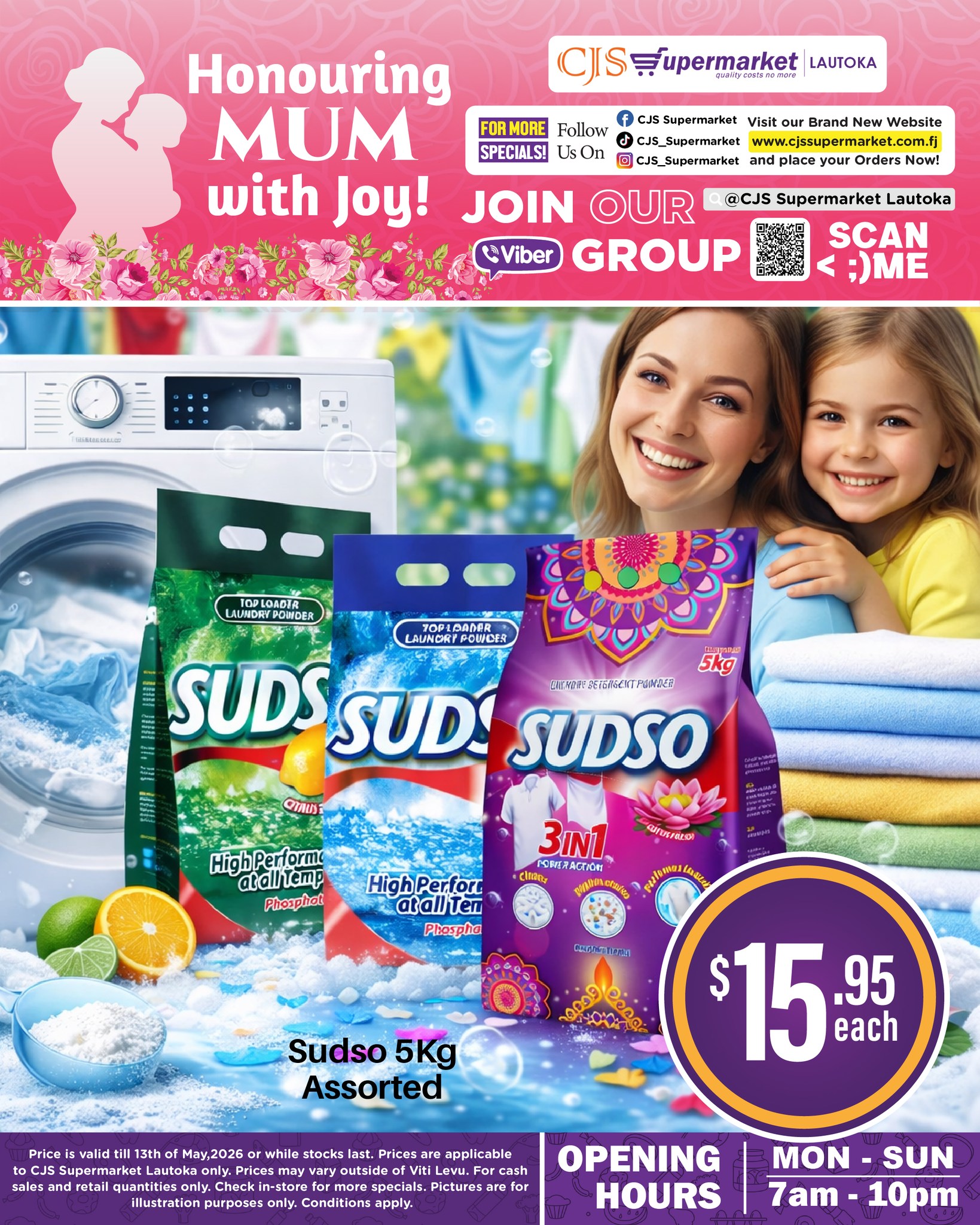 Sudso 5Kg Laundry Powder - Assorted