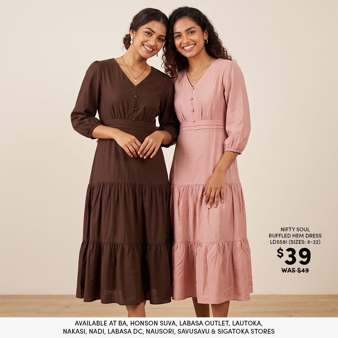 Nifty Soul Ruffled Hem Dress