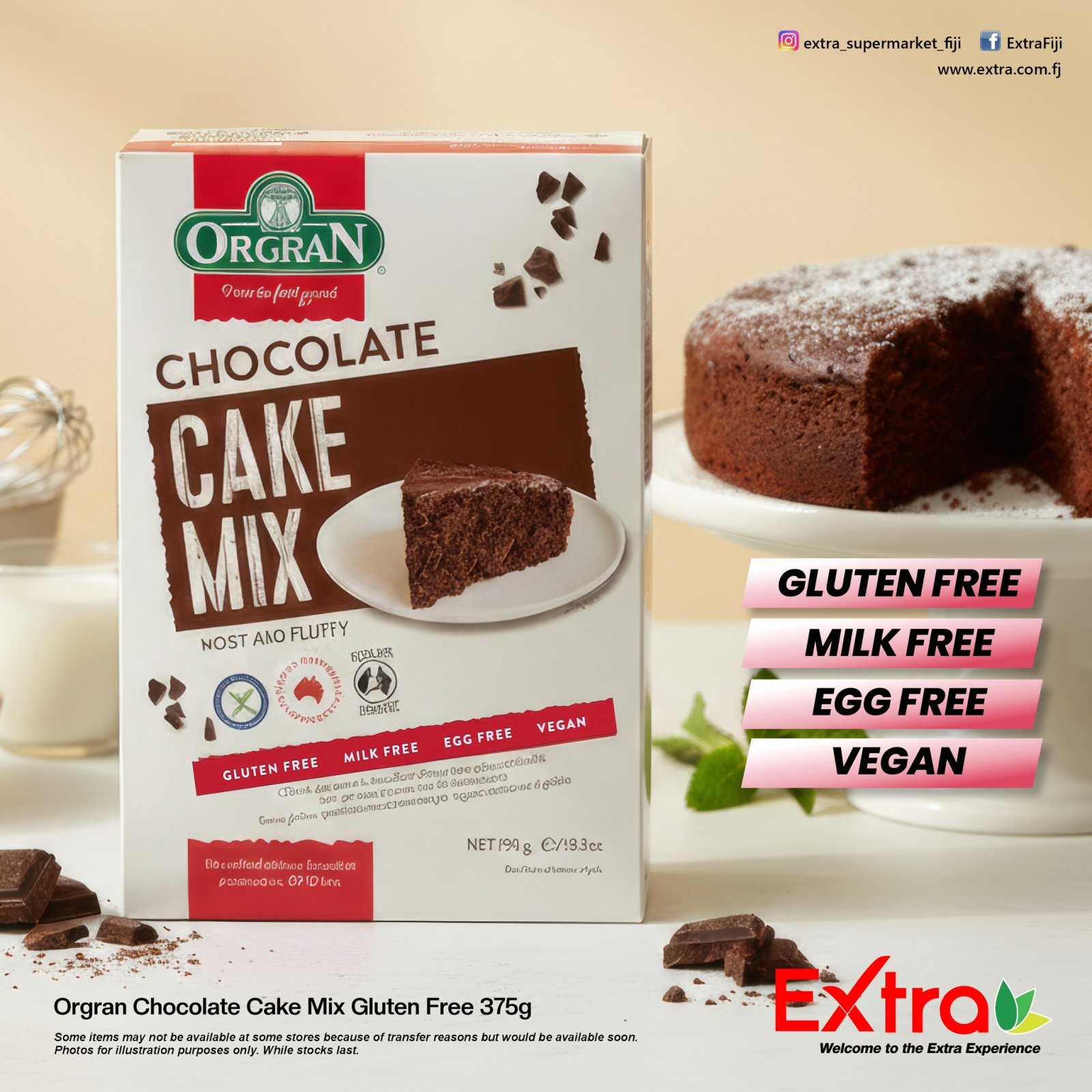 Orgran Chocolate Cake Mix Gluten Free 375g