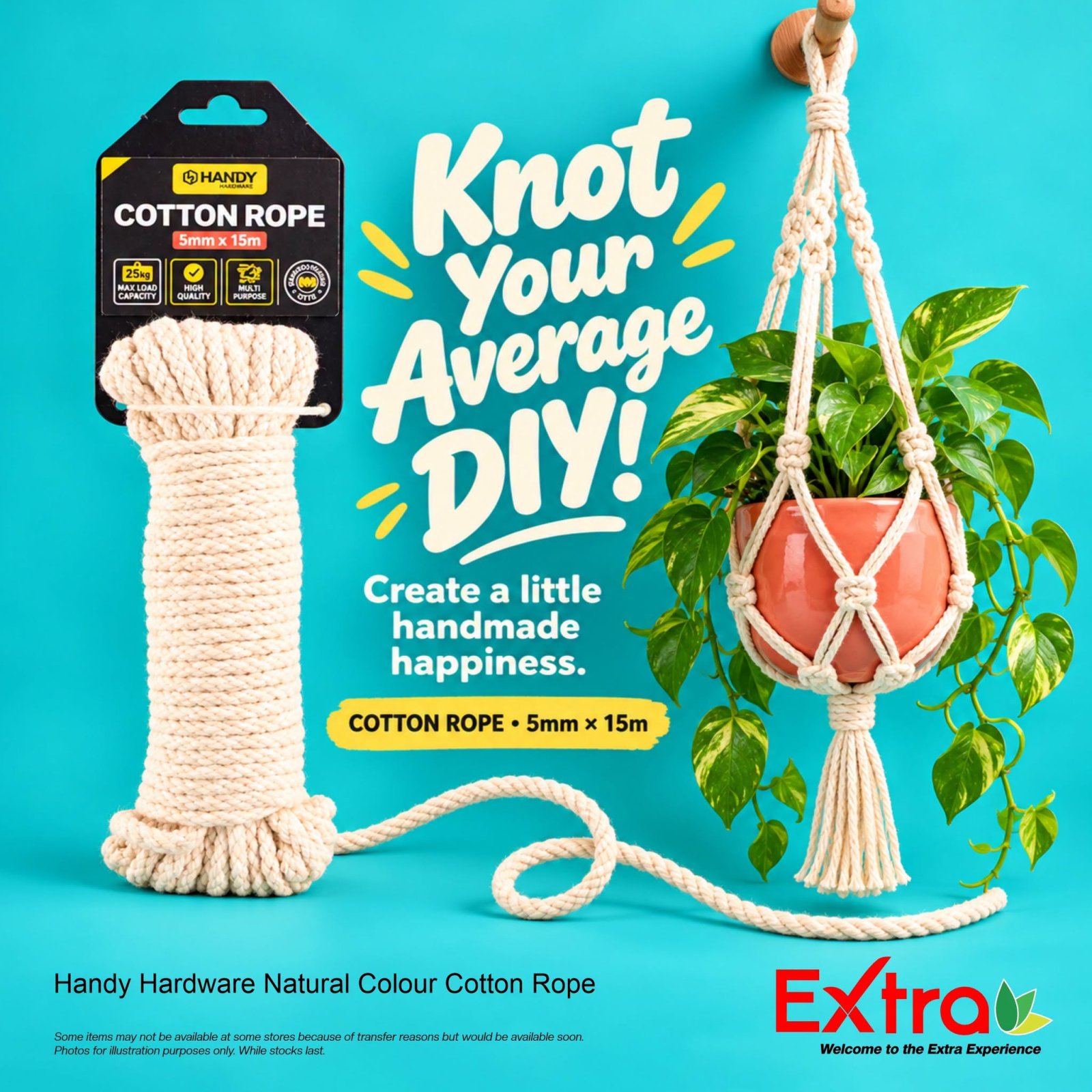 Handy Hardware Cotton Rope 5mm x 15m