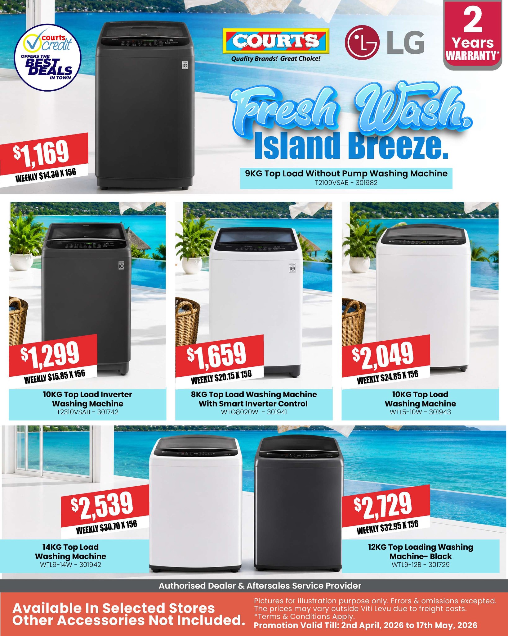 LG Fresh Wash Island Breeze Washing Machines - Page 1
