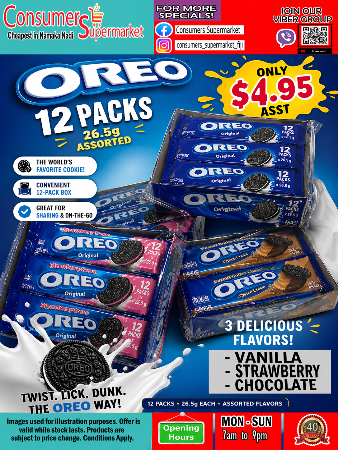 Oreo 12 Packs Assorted - Only $4.95