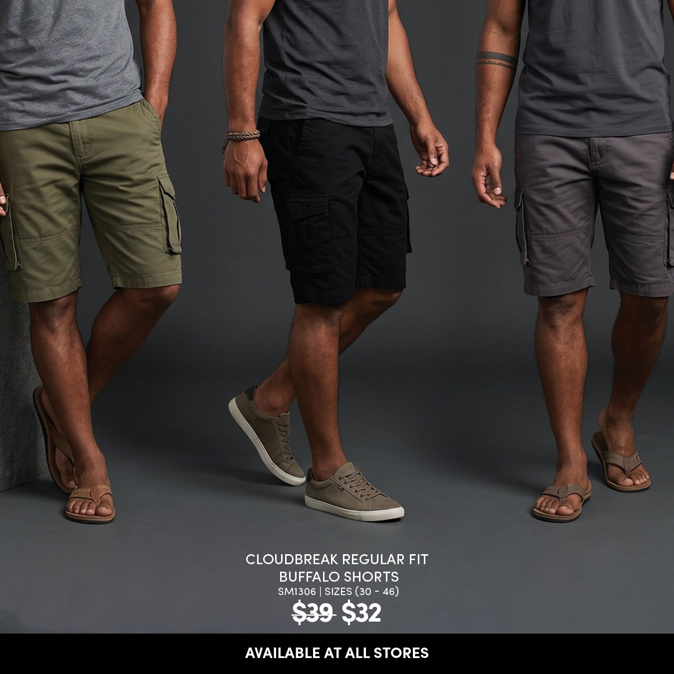 Cloudbreak Regular Fit Buffalo Shorts