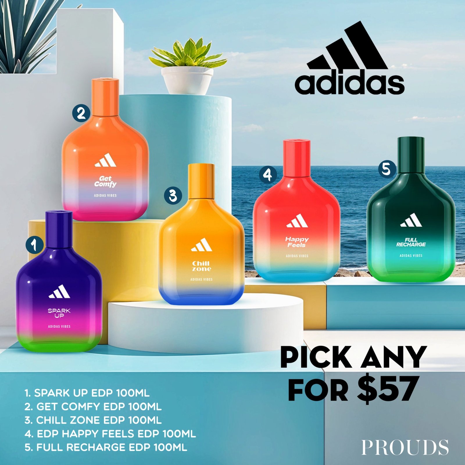 Adidas Vibes Perfume Collection