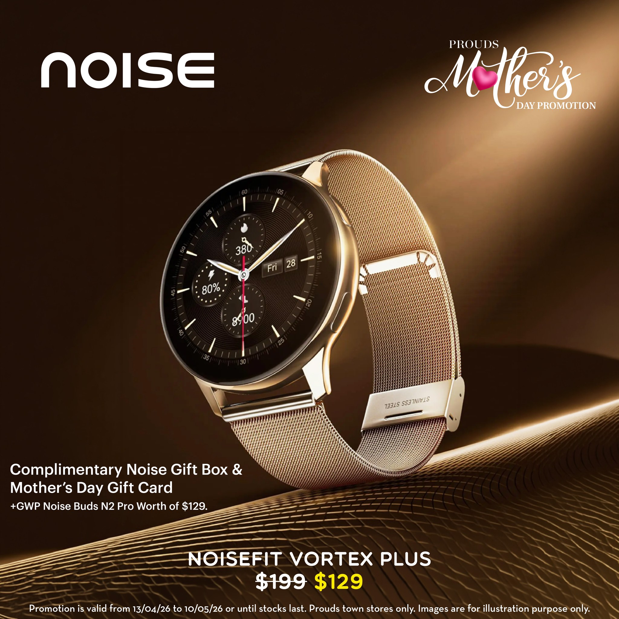 Noisefit Vortex Plus Smartwatch - Mother's Day Promotion