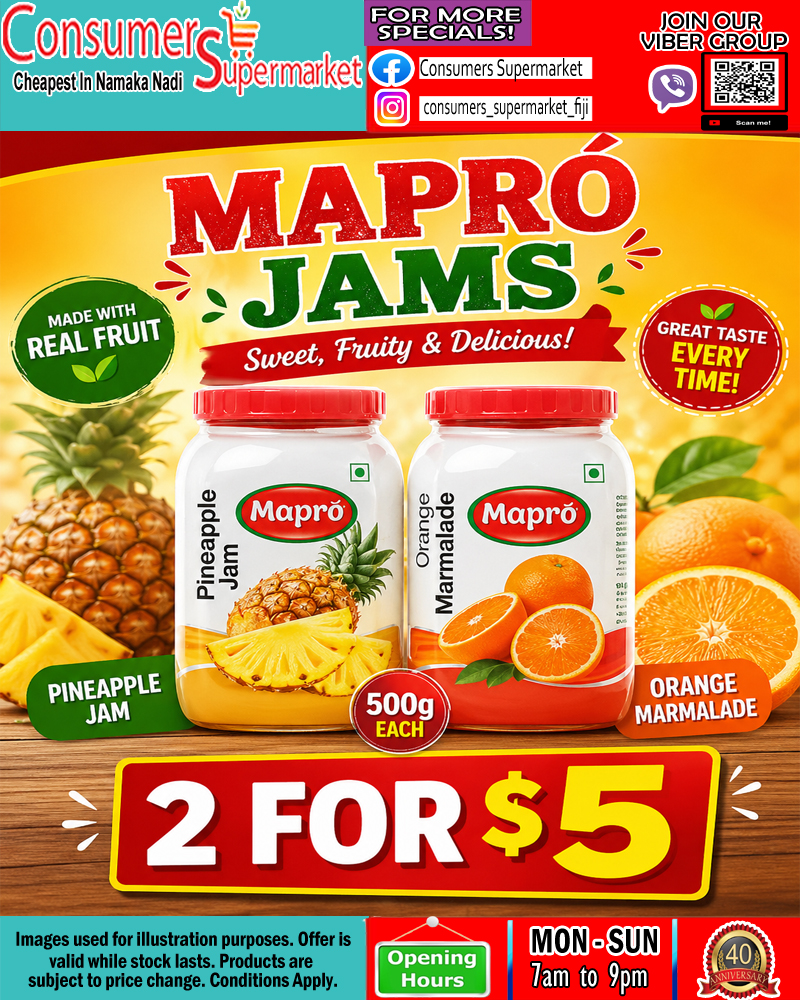 Mapró Jams – 2 For $5