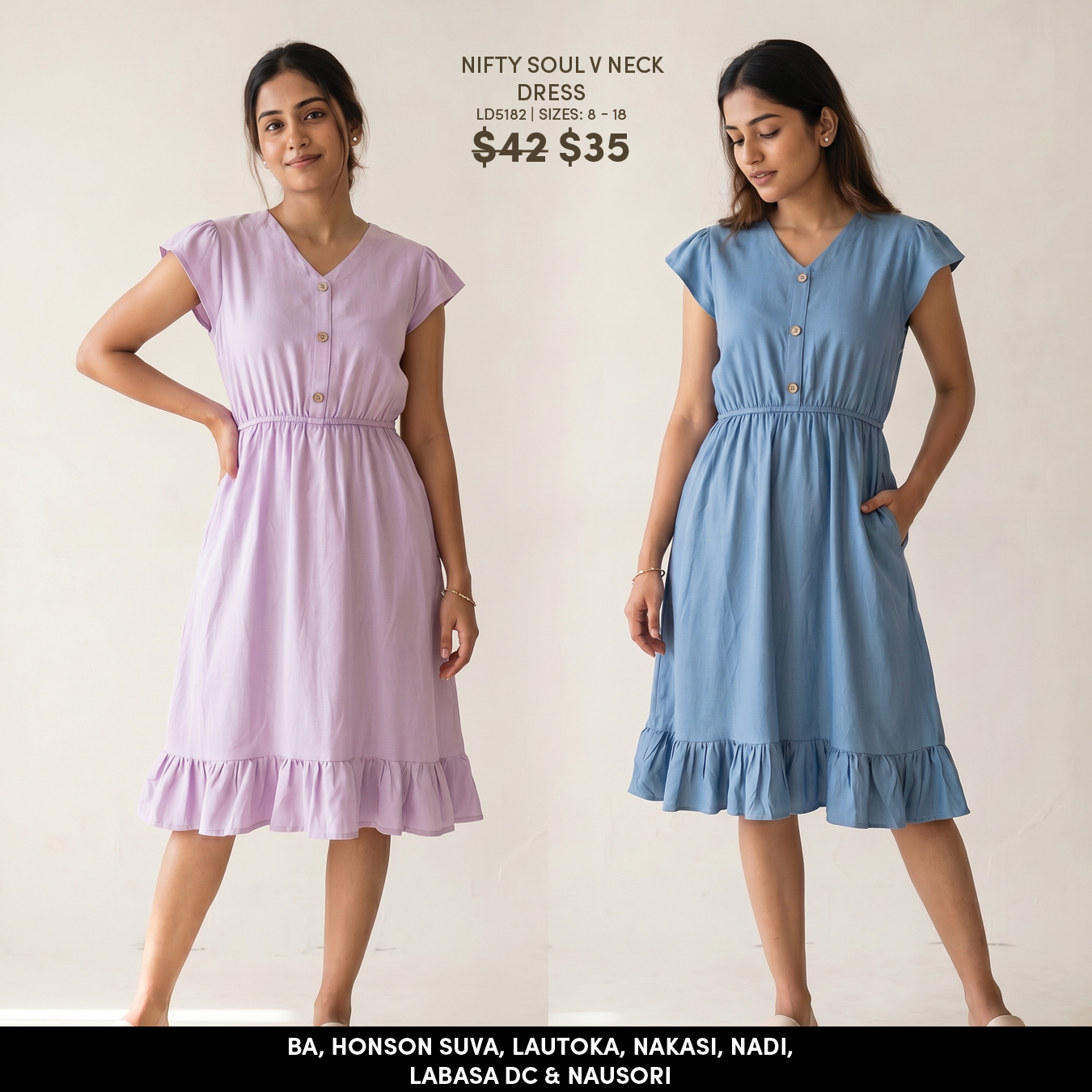 Nifty Soul V Neck Dress