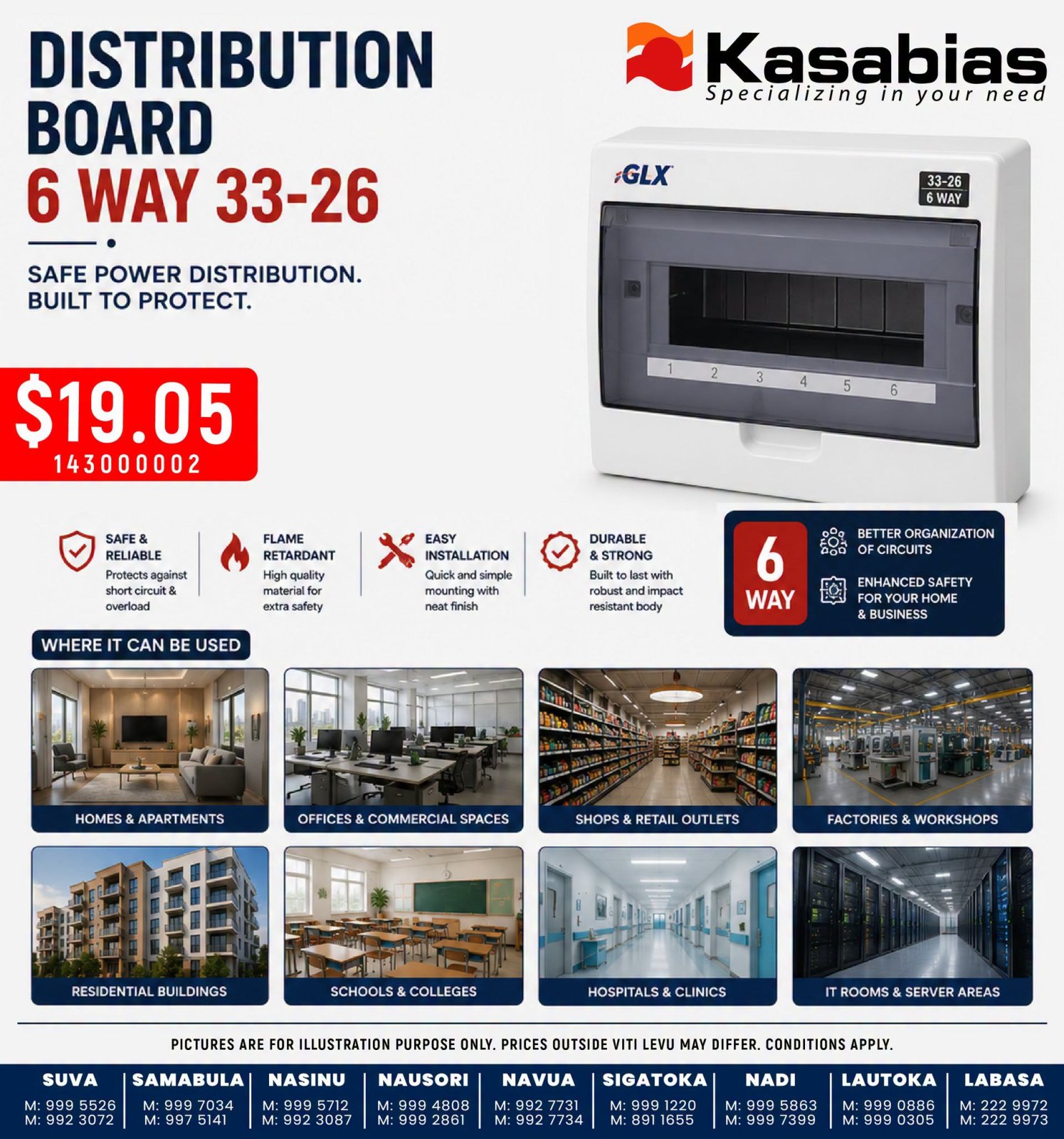 Distribution Board 6 Way 33-26