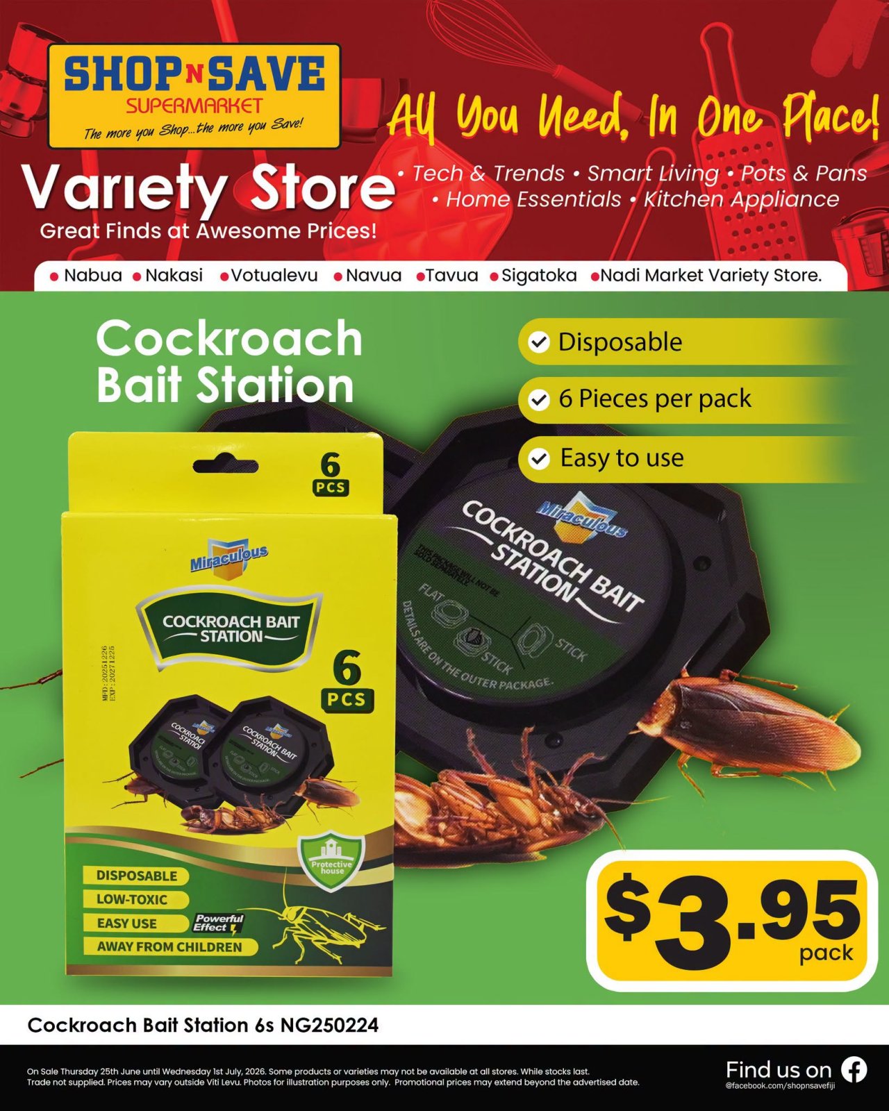 Cockroach Bait Station 6s