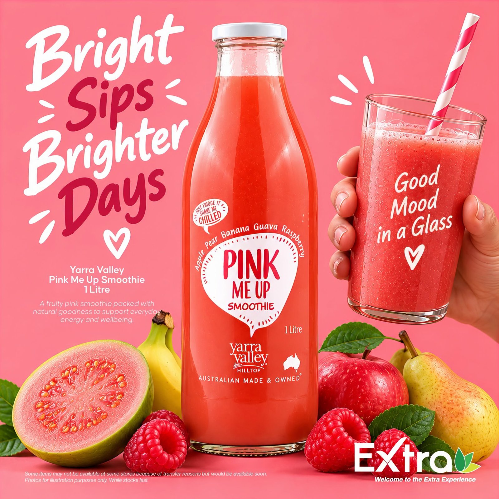Yarra Valley Pink Me Up Smoothie 1 Litre