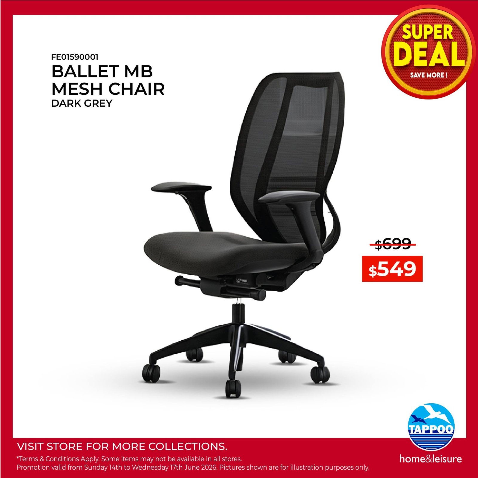 Ballet MB Mesh Chair Dark Grey