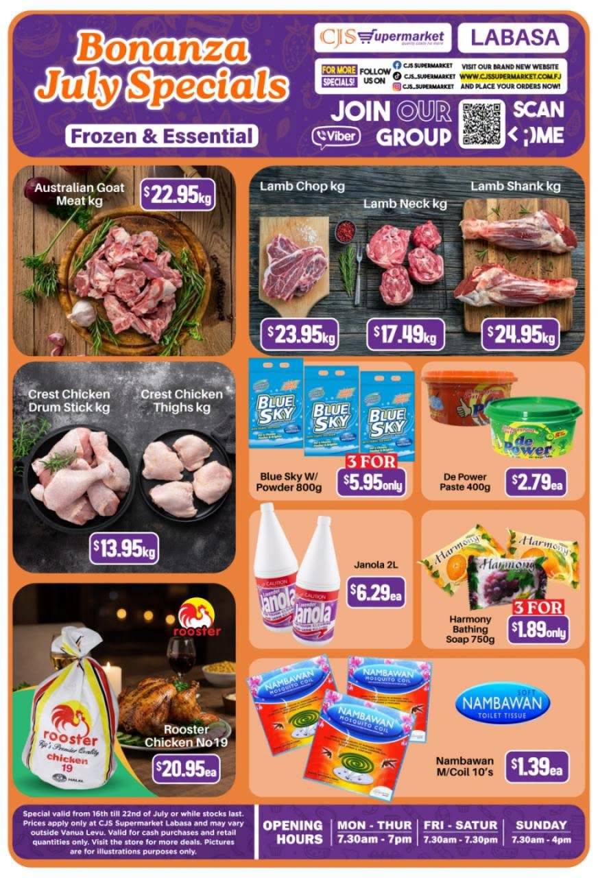 Bonanza July Specials - Frozen & Essential - Page 1