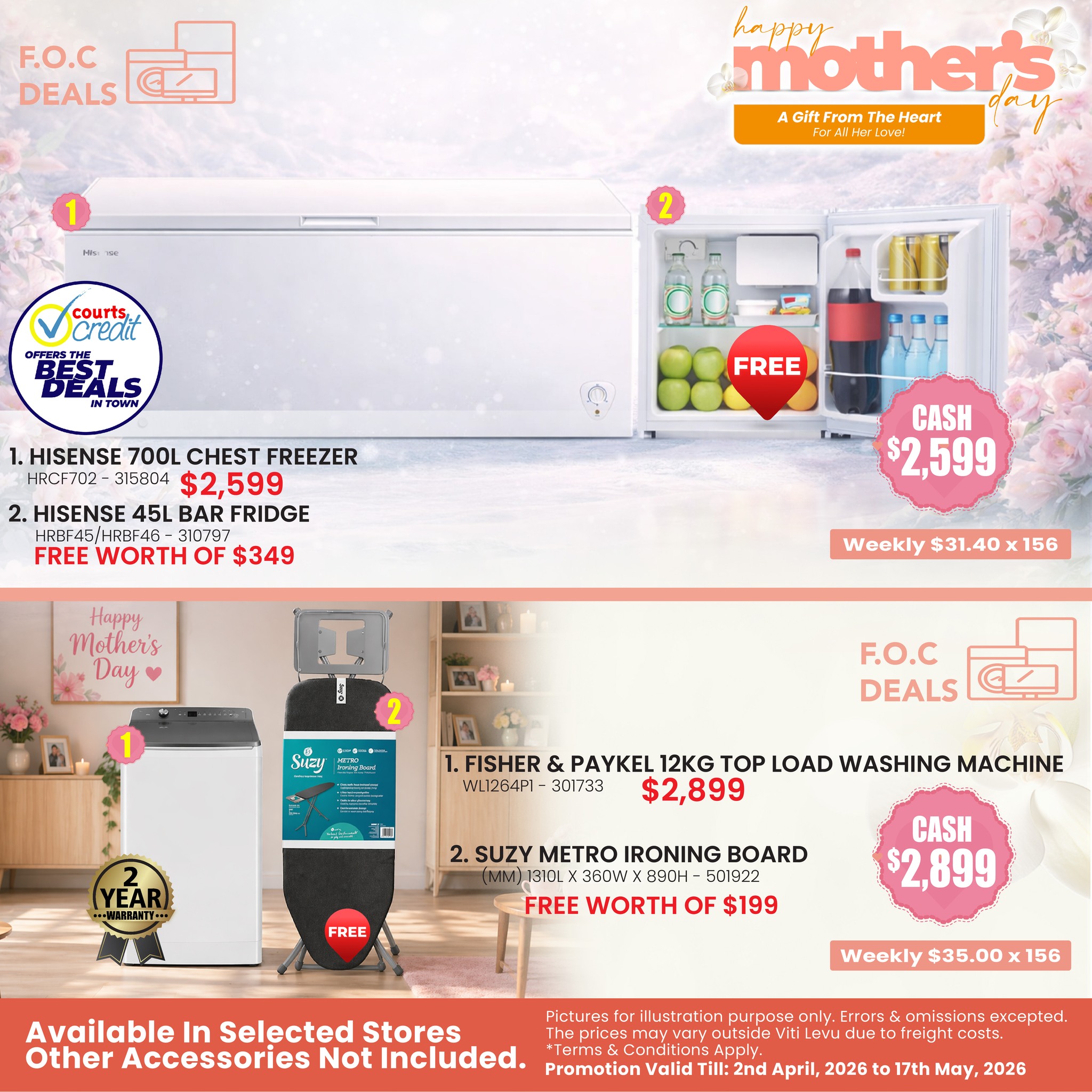 Mother's Day Appliance Deals – Freezer, Fridge & Washing Machine - Page 1