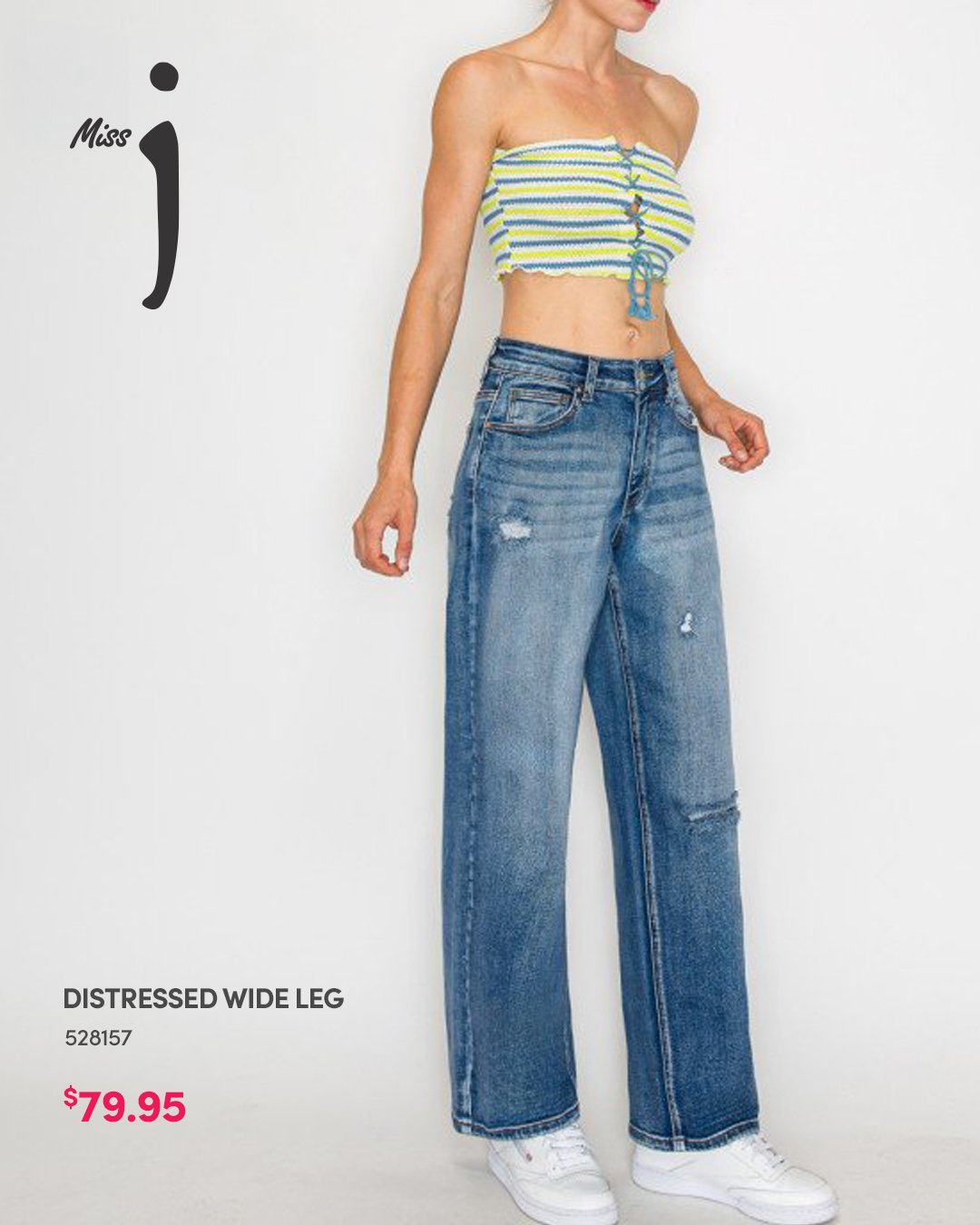 Distressed Wide Leg Jeans