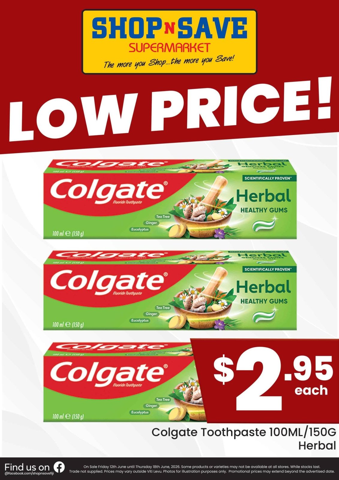 Colgate Herbal Toothpaste 100ML/150G