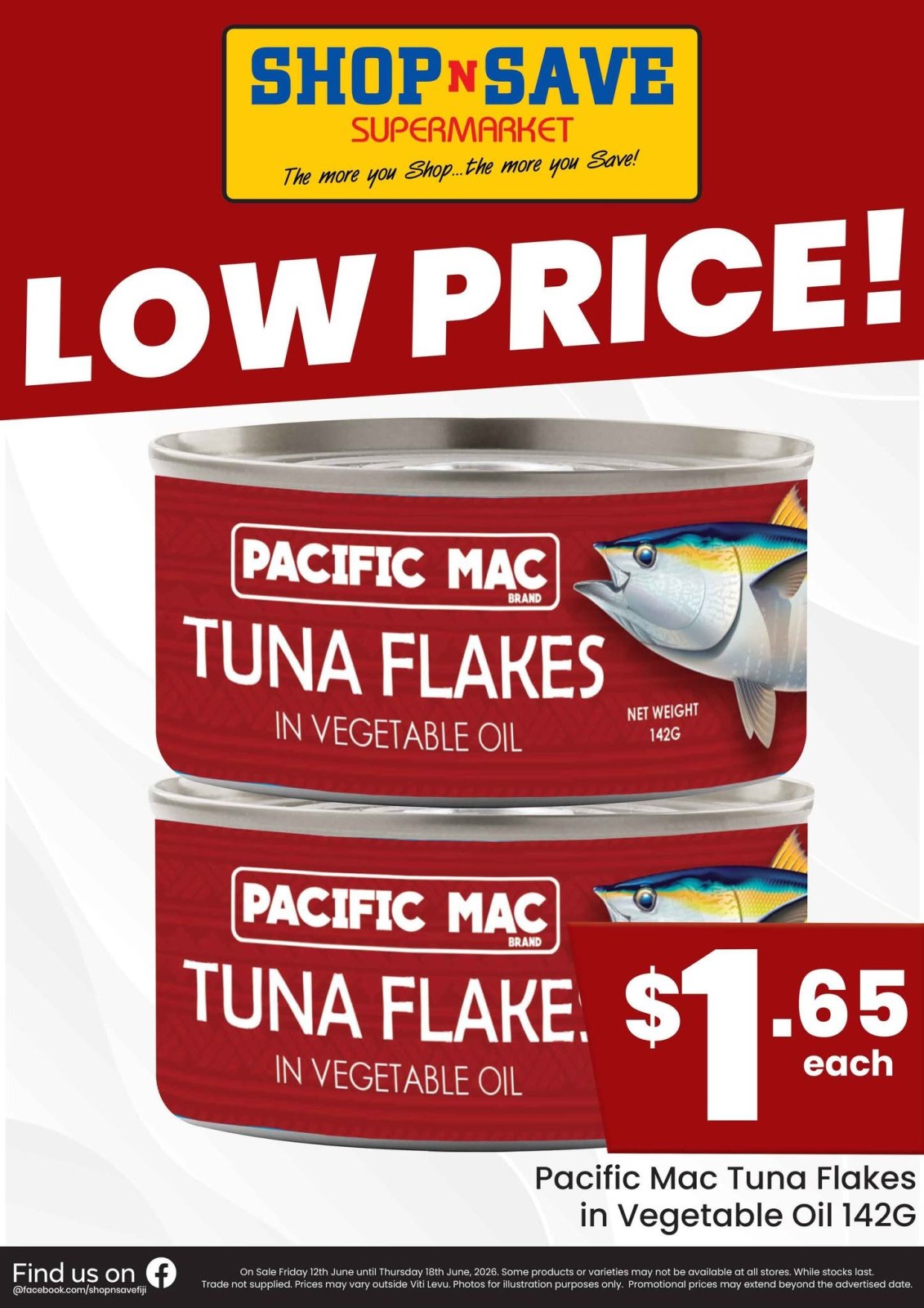 Pacific Mac Tuna Flakes in Vegetable Oil