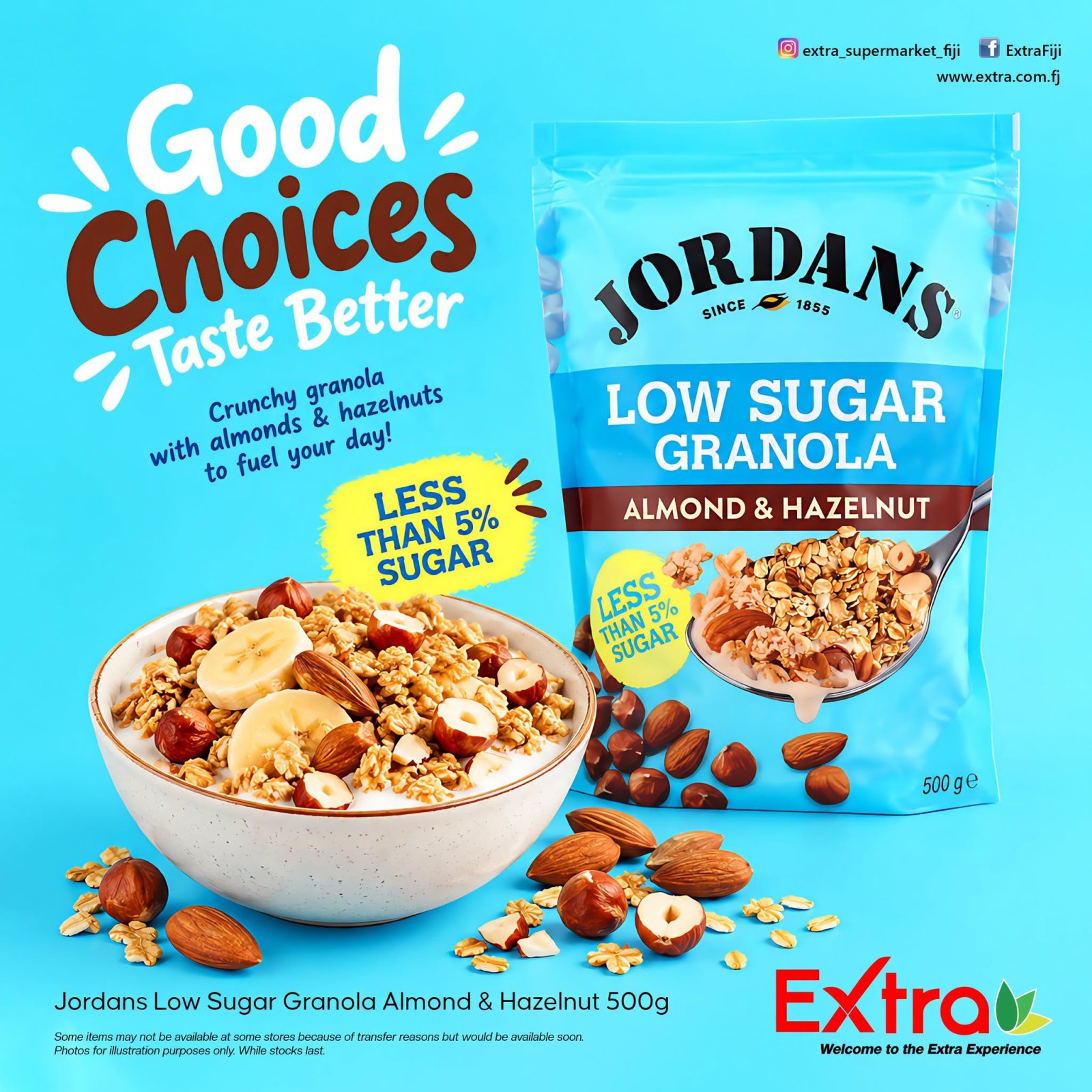 Jordans Low Sugar Almond & Hazelnut Granola 500g