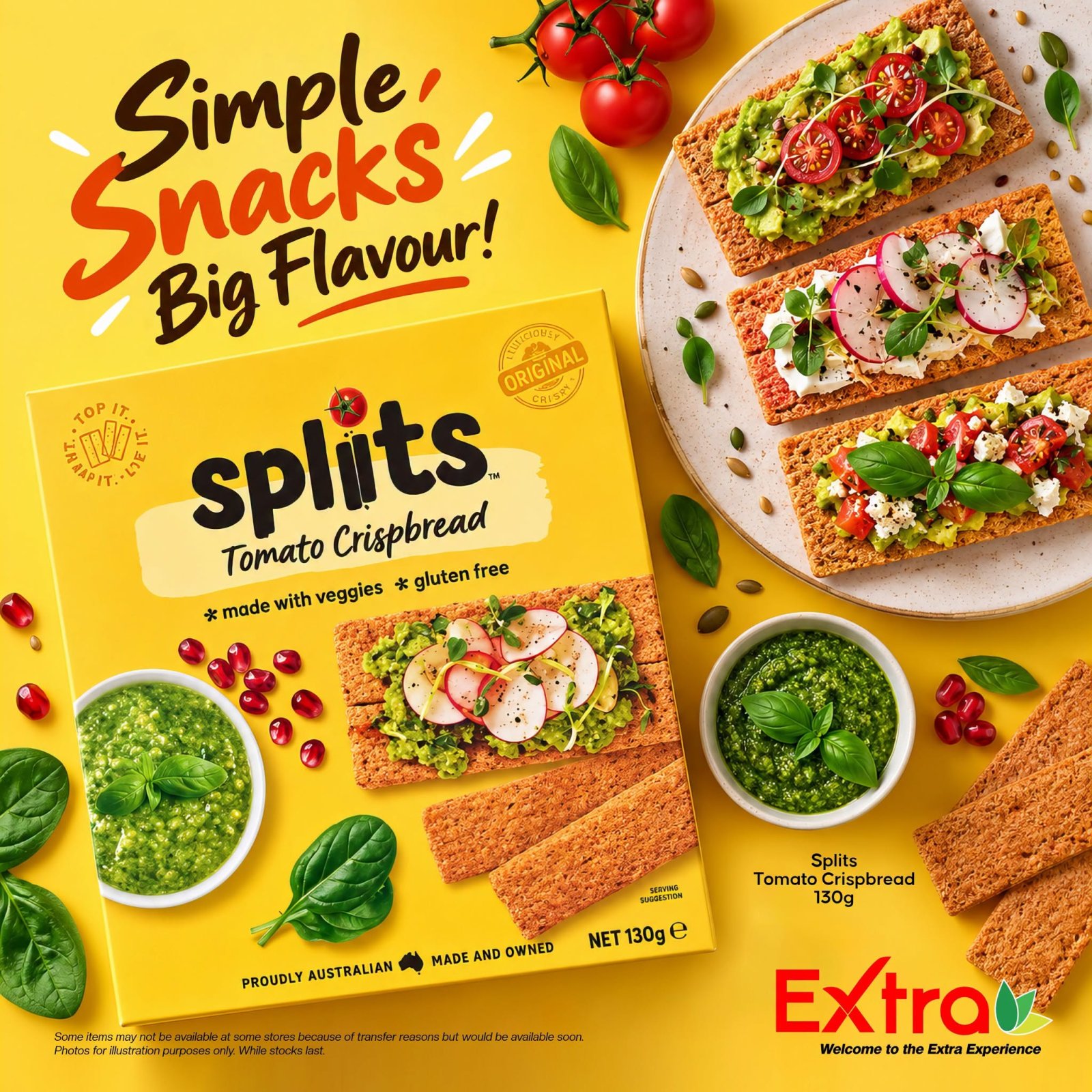 Splits Tomato Crispbread - Simple Snacks, Big Flavour - Page 1