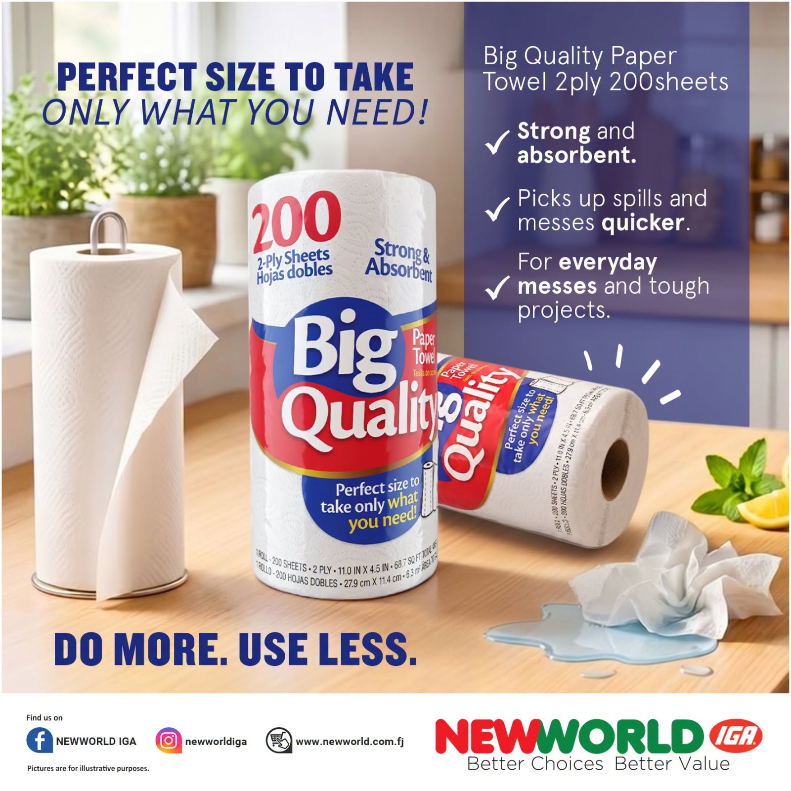 Big Quality Paper Towel 2ply 200 Sheets
