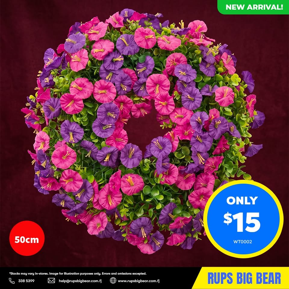 Colorful Petunias Wreath - 50cm