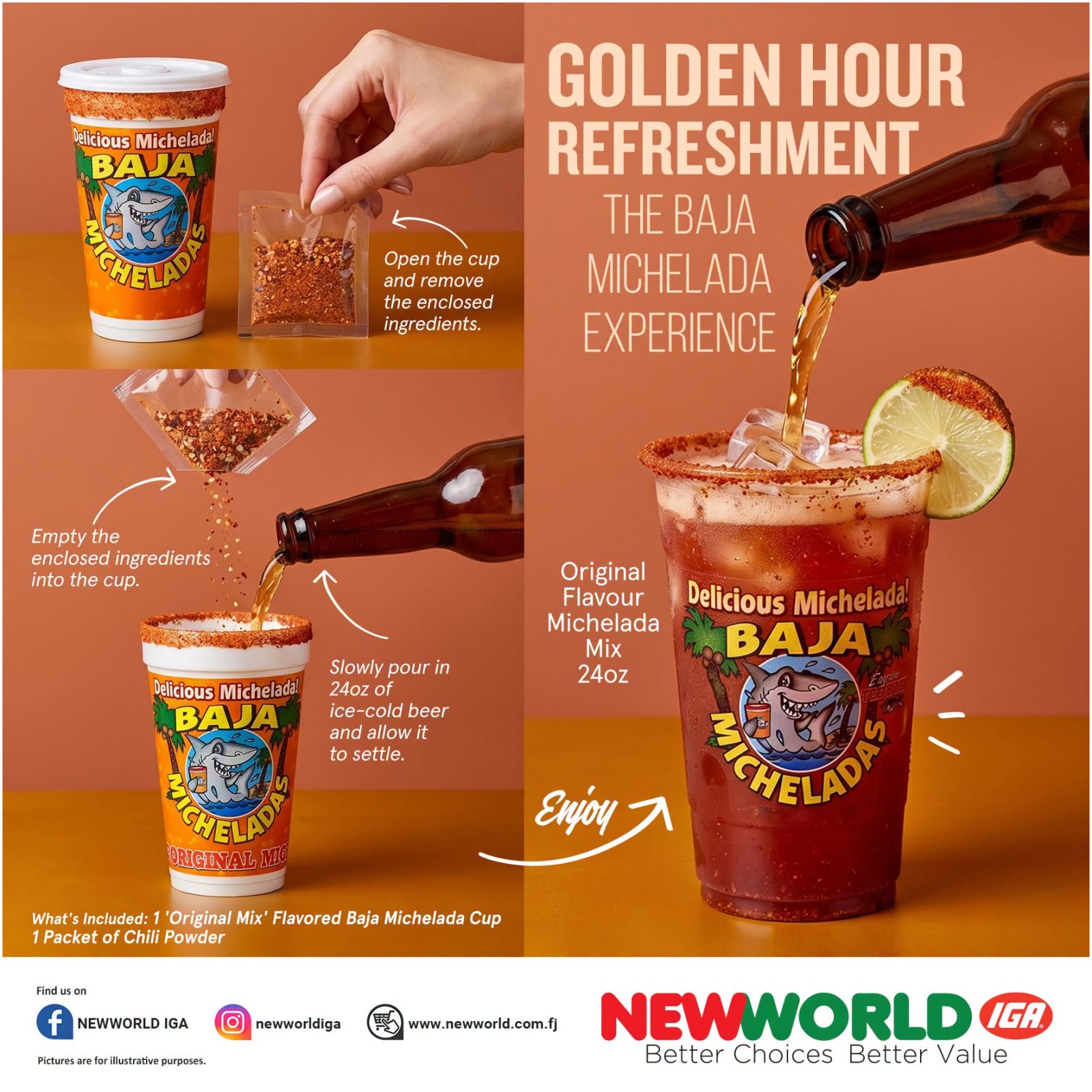 Baja Michelada Original Flavour Mix 24oz