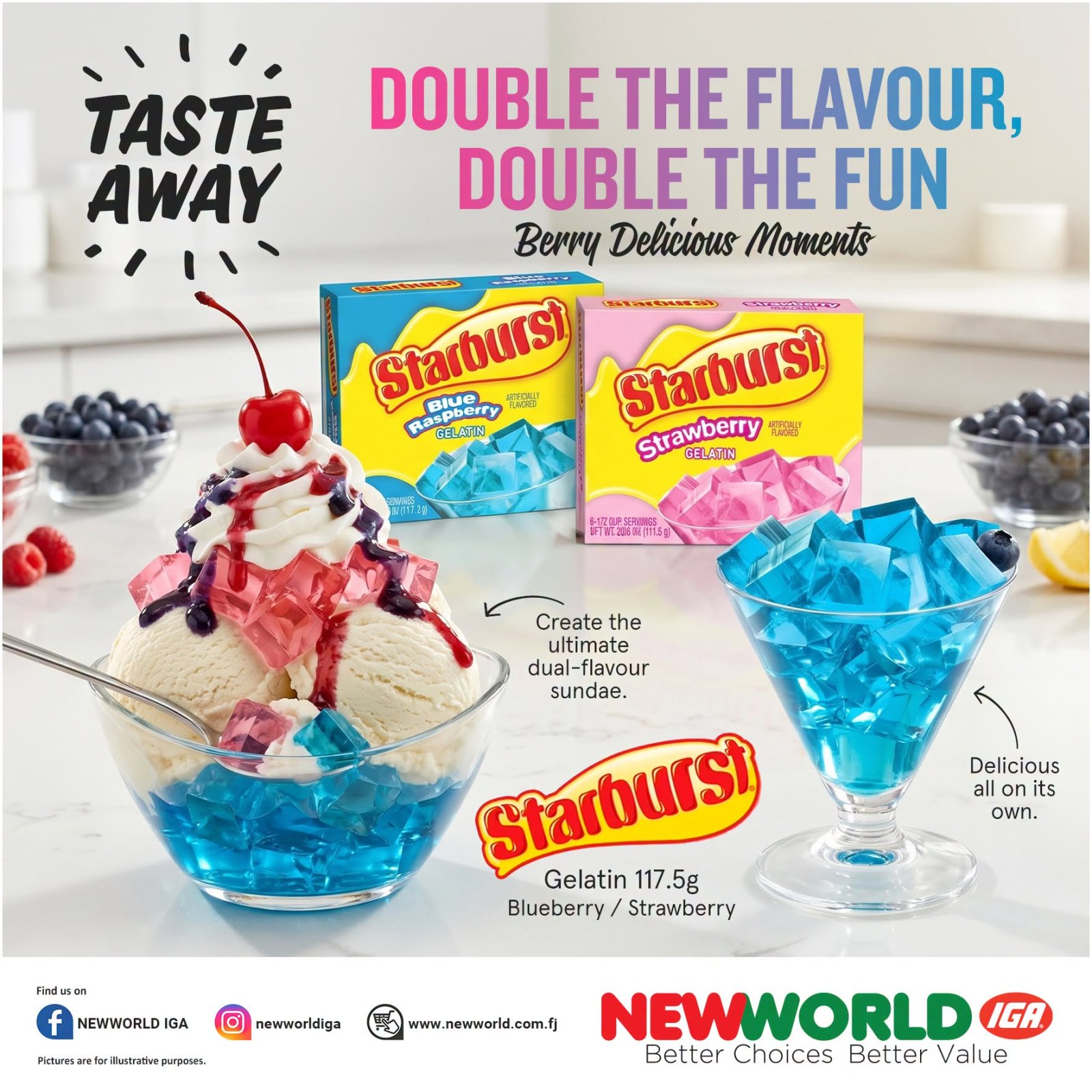 Starburst Gelatin – Double Flavour Sundae Promo - Page 1