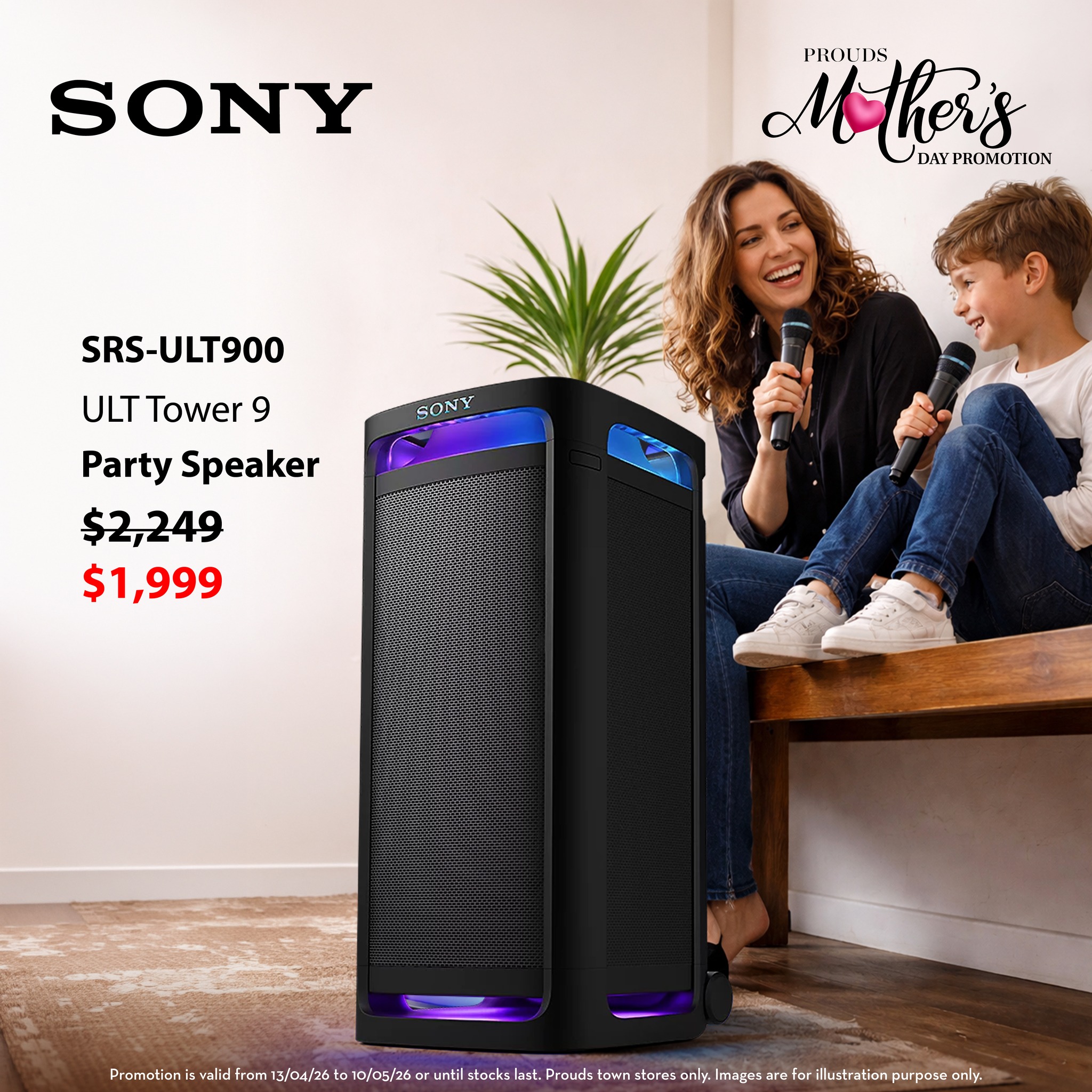 Sony SRS-ULT900 ULT Tower 9 Party Speaker