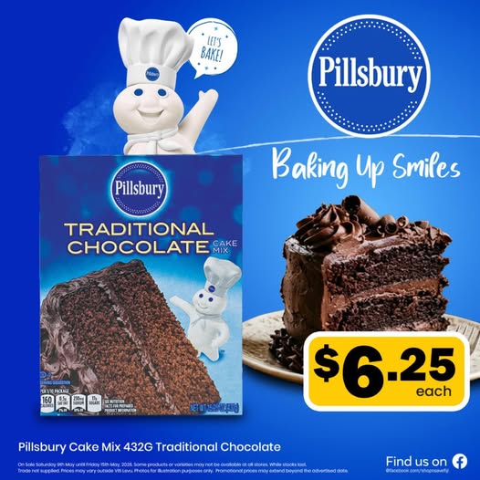 Pillsbury Cake Mix 432G Traditional Chocolate