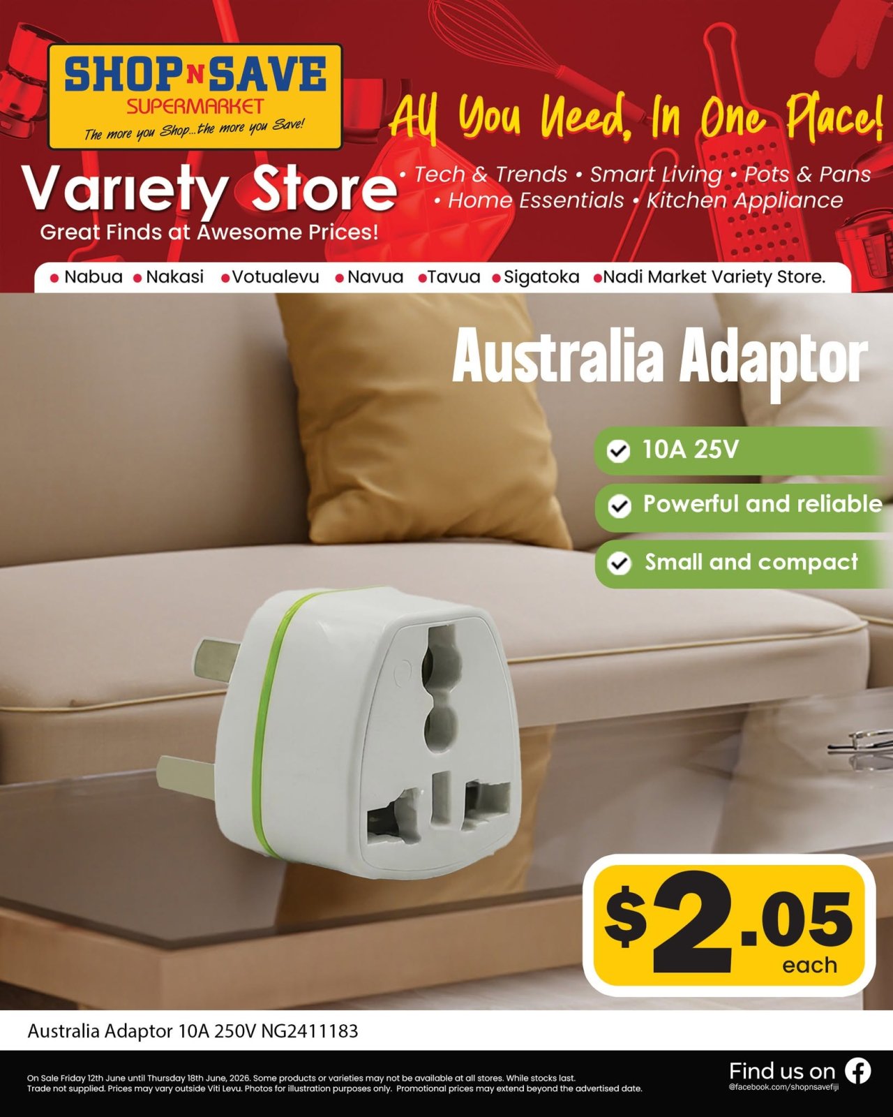 Australia Adaptor 10A 250V