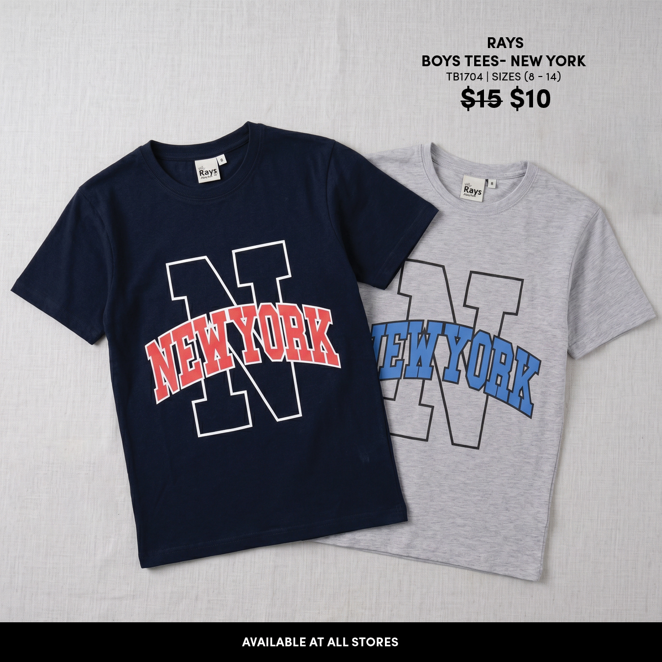 Rays Boys Tees - New York