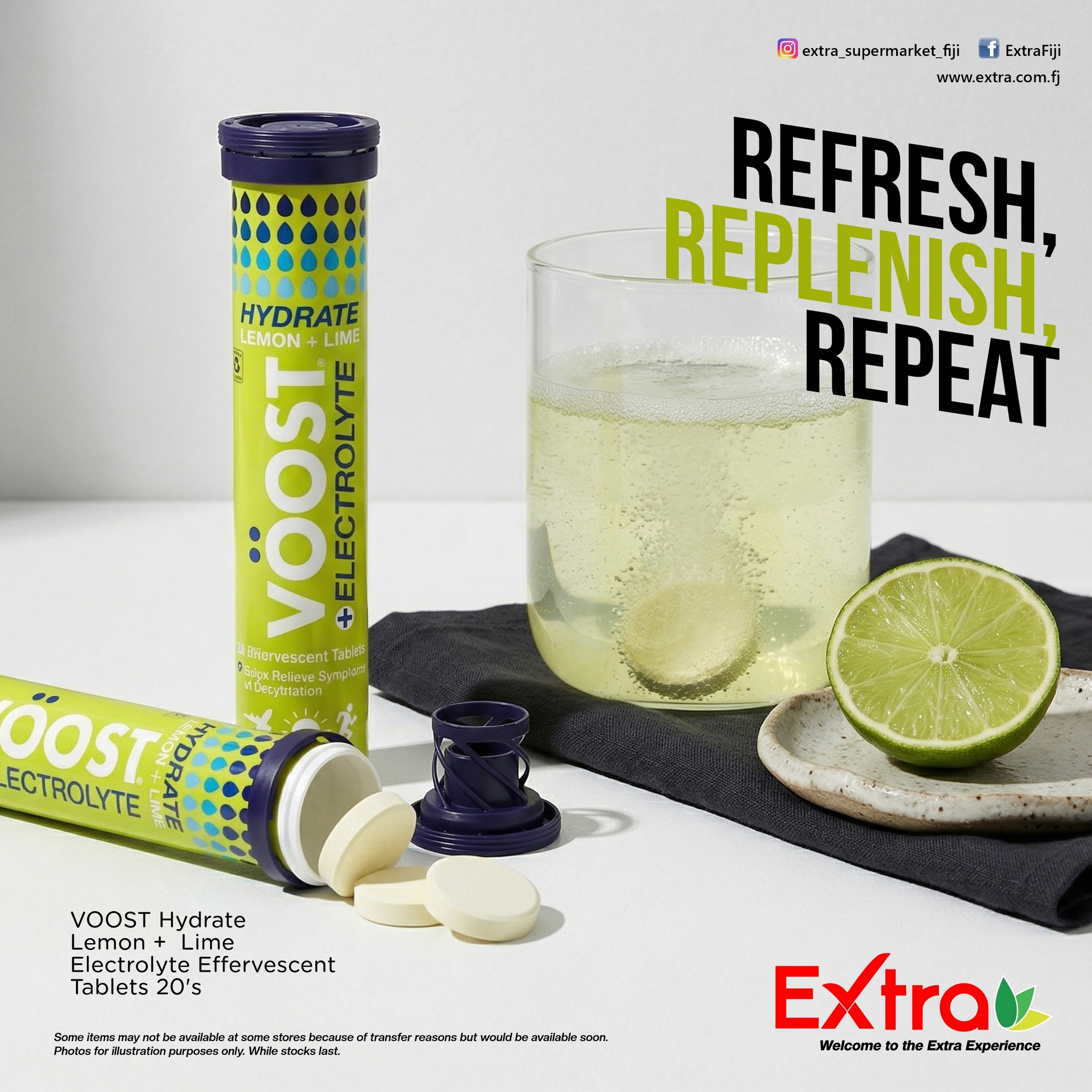 VOOST Hydrate Lemon + Lime Effervescent Tablets 20's - $15.95