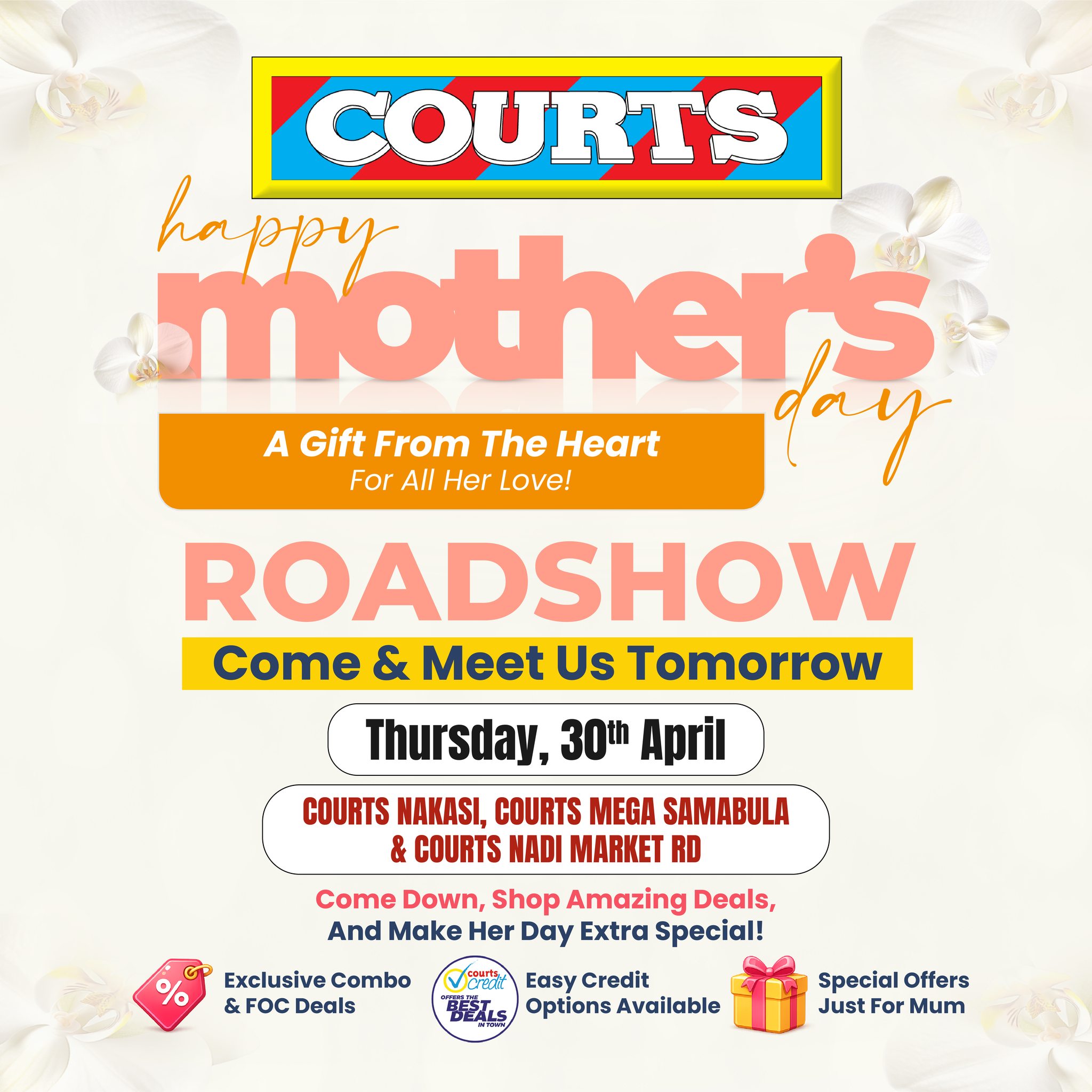 Courts Mother's Day Roadshow