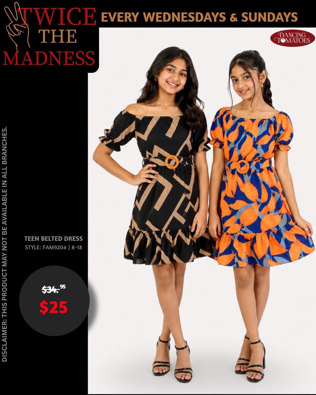 Teen Belted Dress