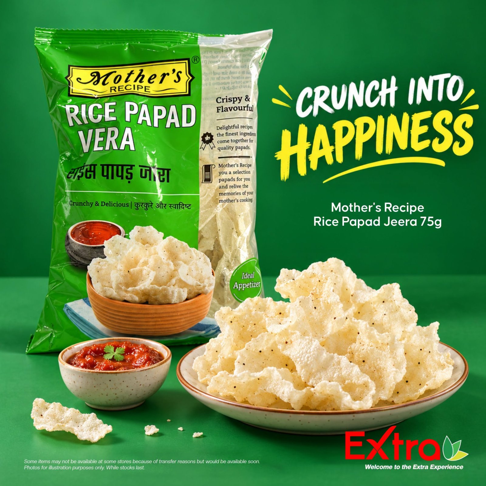 Mother's Recipe Rice Papad Jeera 75g