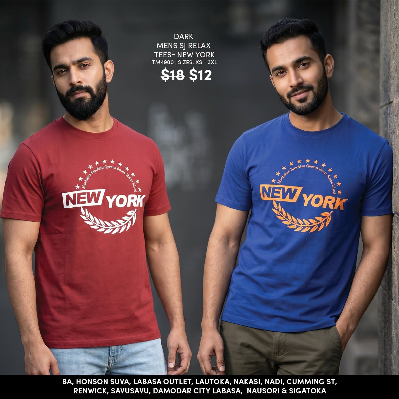 Dark Mens SJ Relax Tees - New York