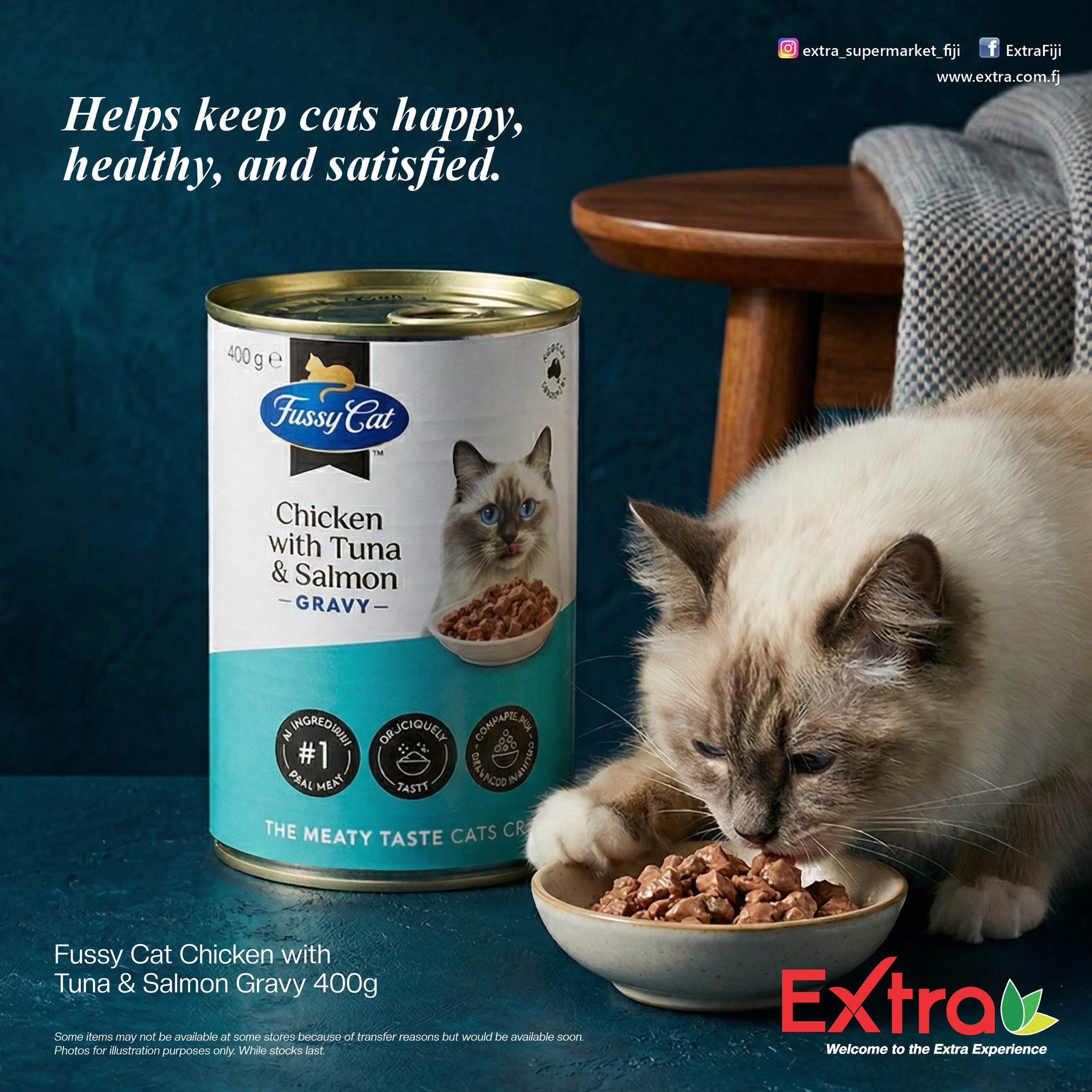 Fussy Cat Chicken, Tuna & Salmon Wet Cat Food 400g - $5.95each