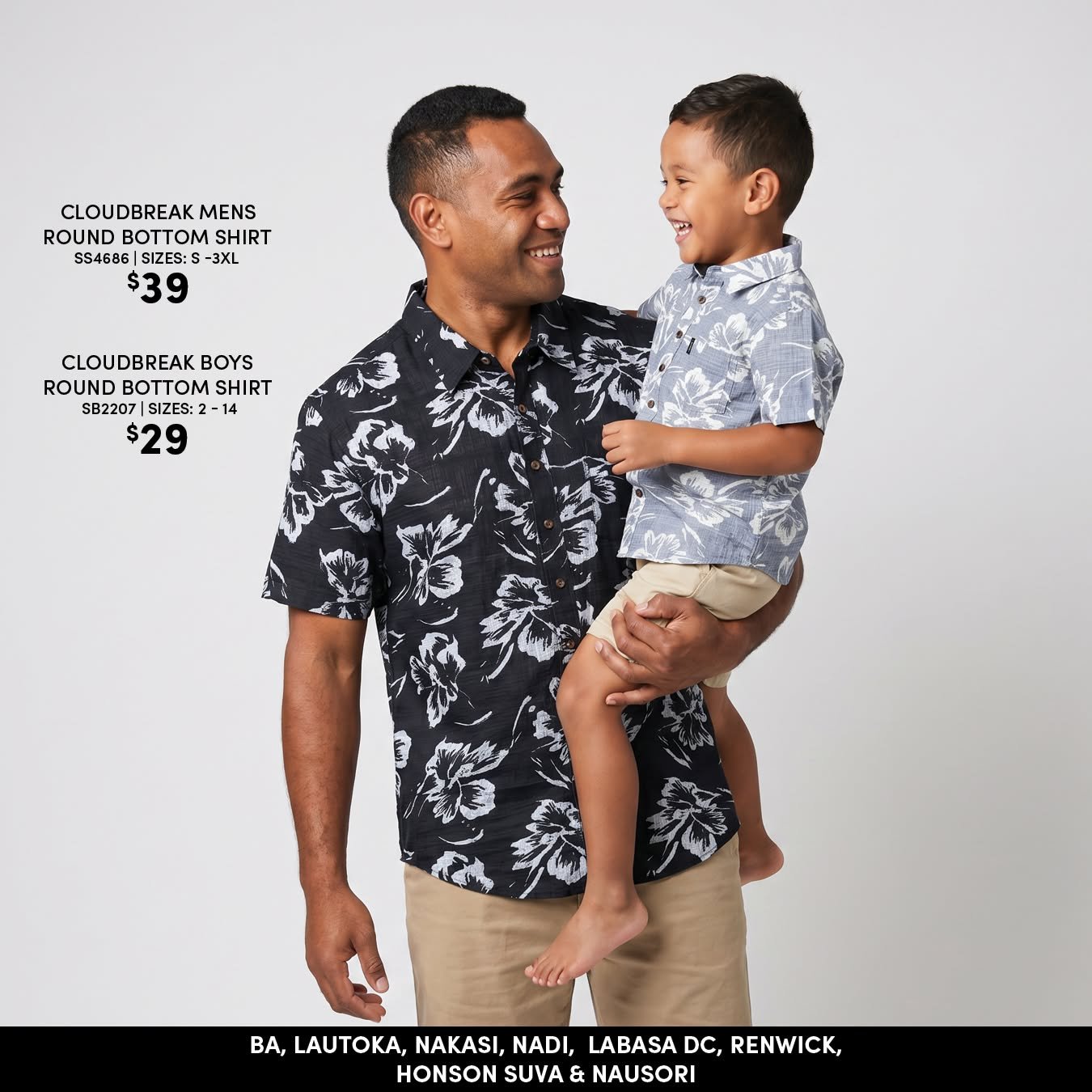 Cloudbreak Men's & Boys Round Bottom Shirts - Page 1