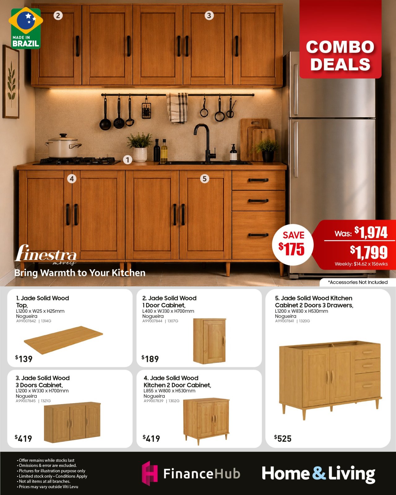 Jade Solid Wood Kitchen Combo Deals