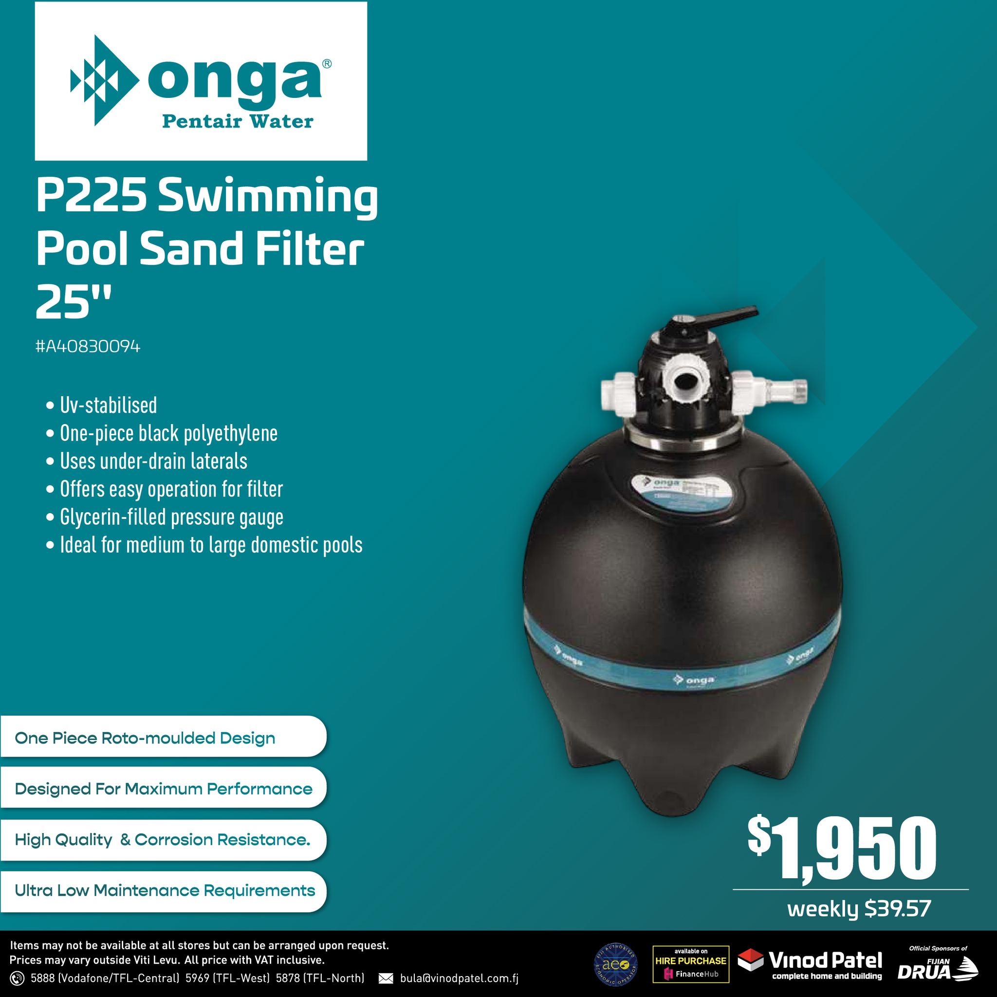 P225 Swimming Pool Sand Filter 25"