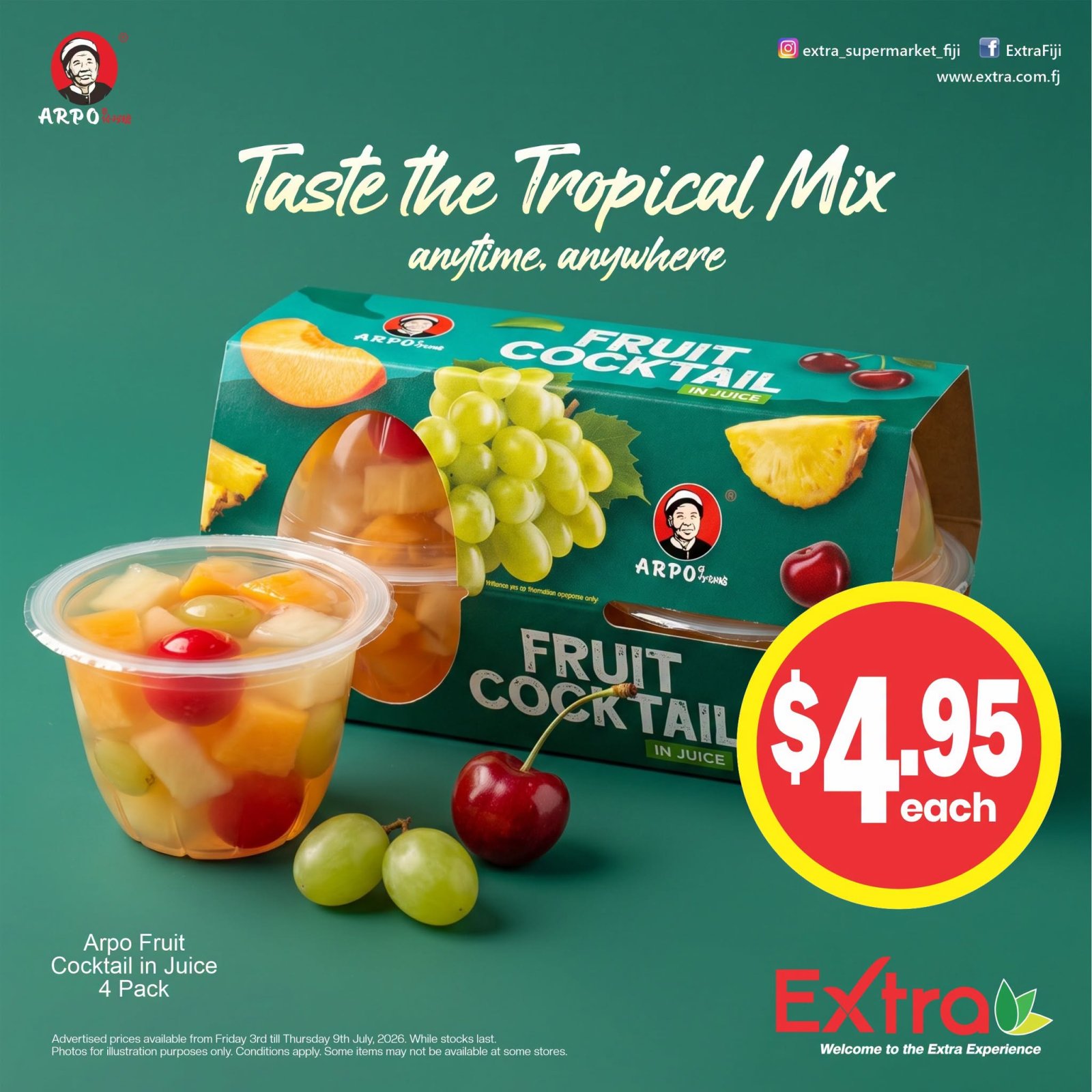 Arpo Fruit Cocktail in Juice 4 Pack