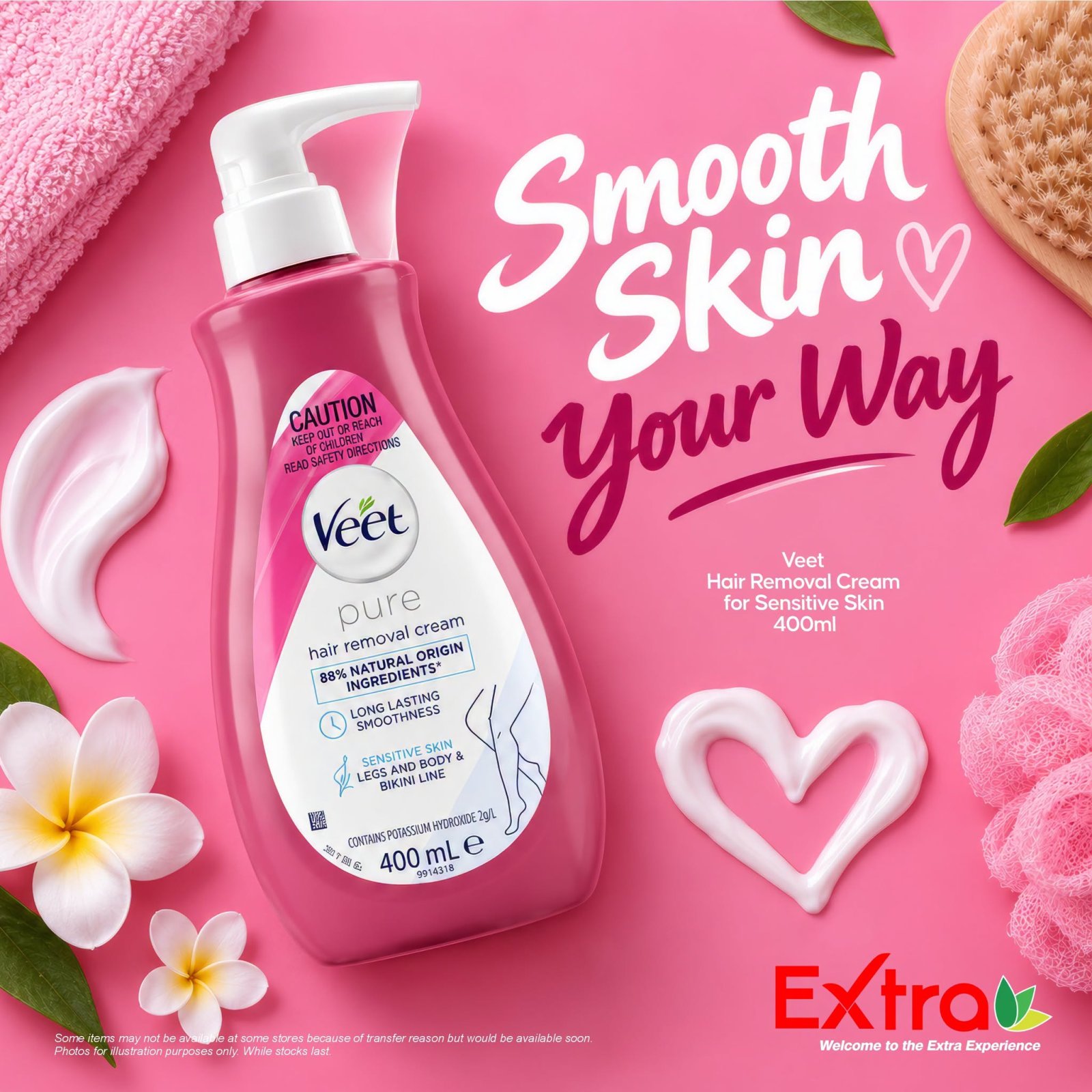 Veet Hair Removal Cream for Sensitive Skin 400ml