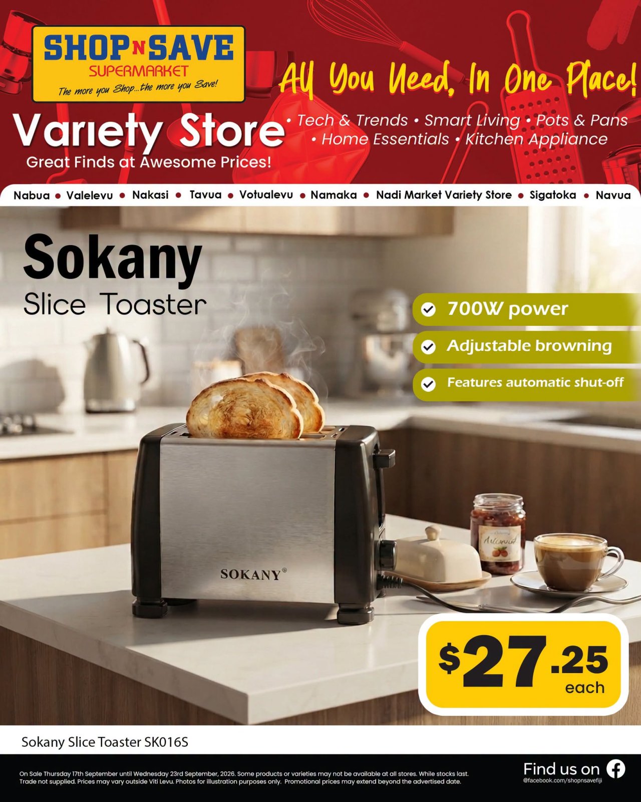 Sokany Slice Toaster SK016S