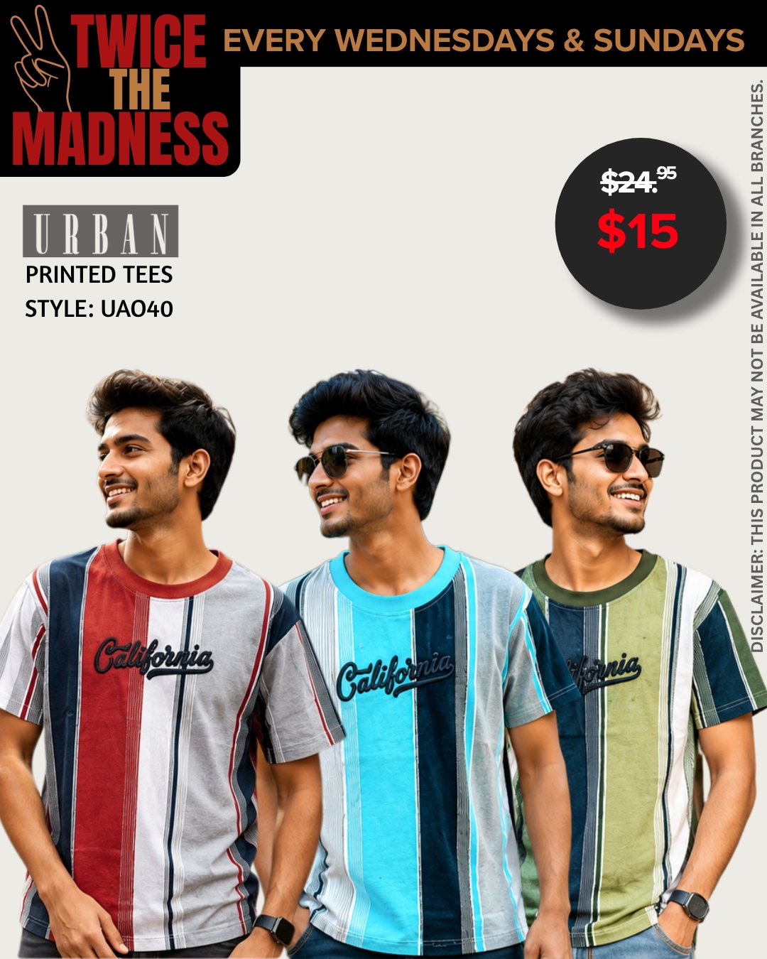 Urban Printed Tees - Twice the Madness