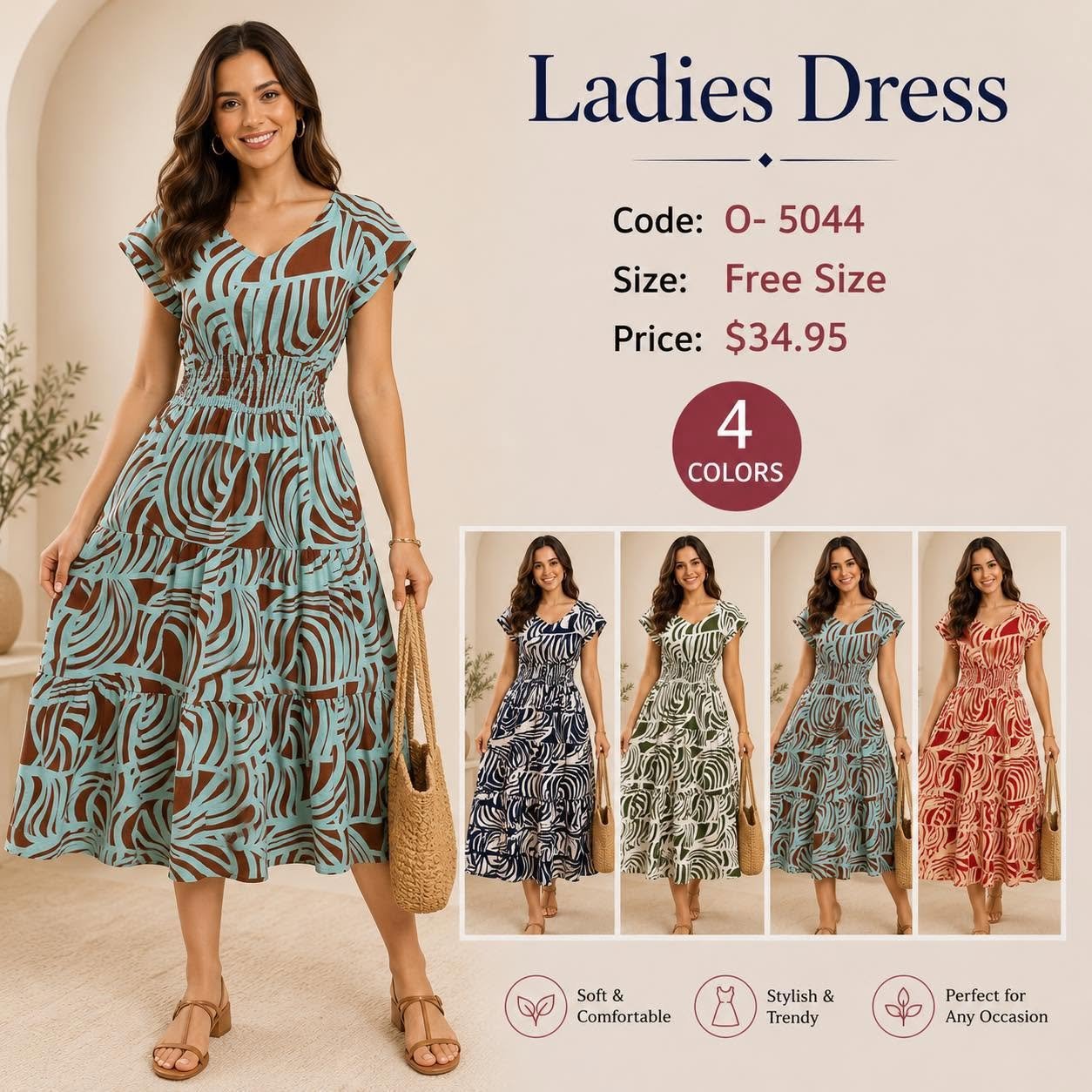 Ladies Dress O-5044